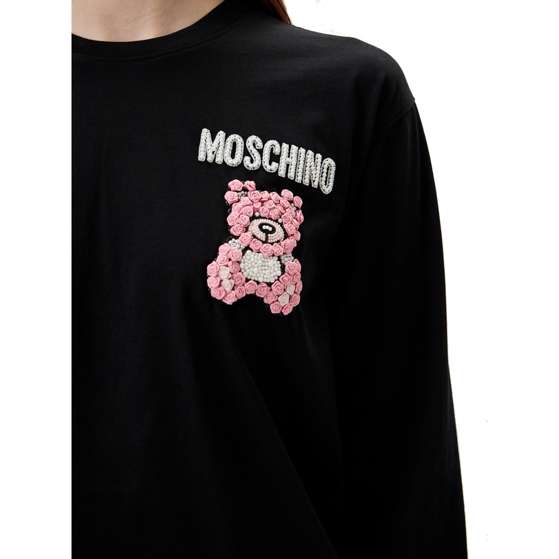 Moschino Couture-Moschino Couture Long Sleeve T-shirt-WOMEN CLOTHING-Black-Deal-Outlet-by-ARCHIVIST