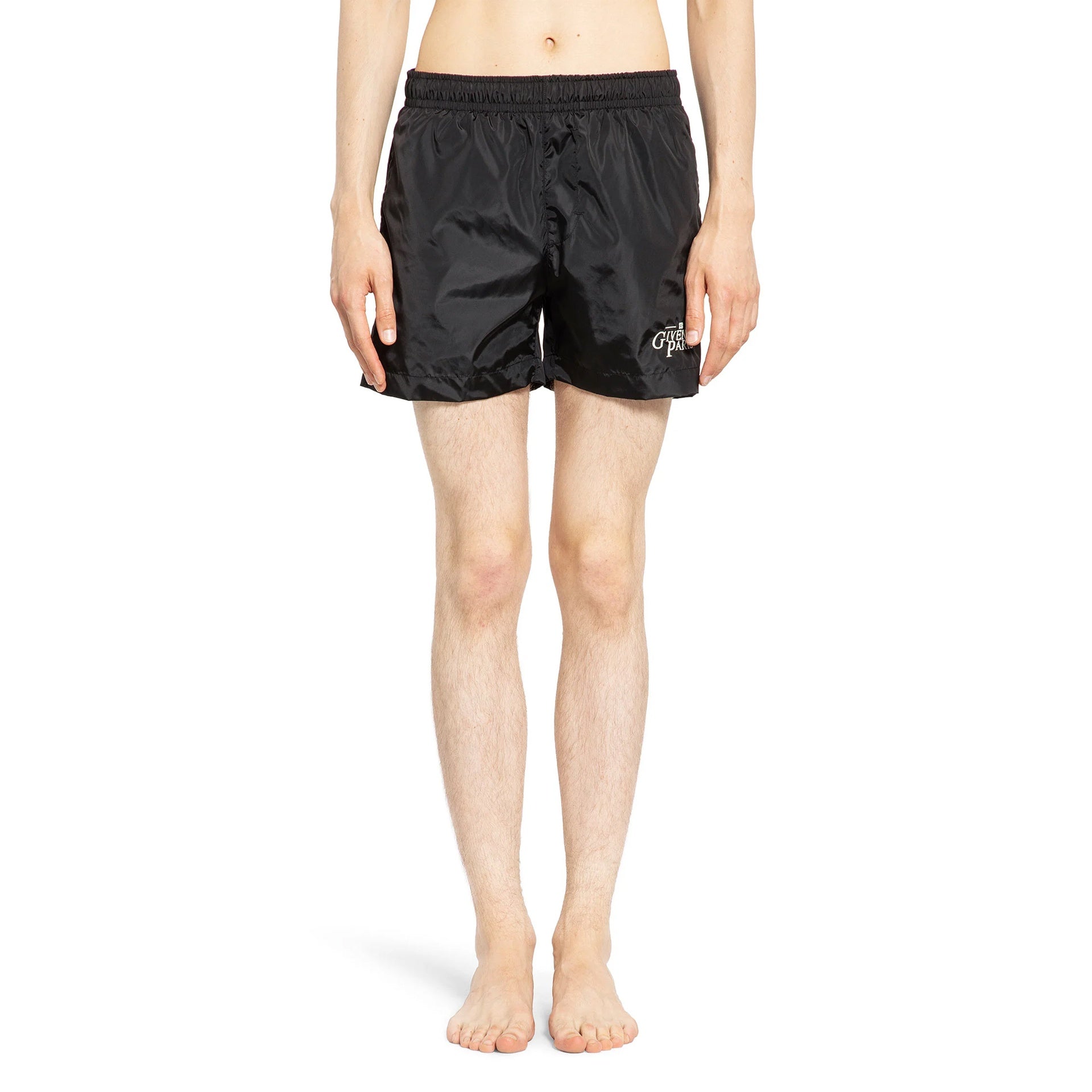 Givenchy-Givenchy Logo-Embroidered Swim Shorts-MEN CLOTHING-Black-Deal-Outlet-by-ARCHIVIST