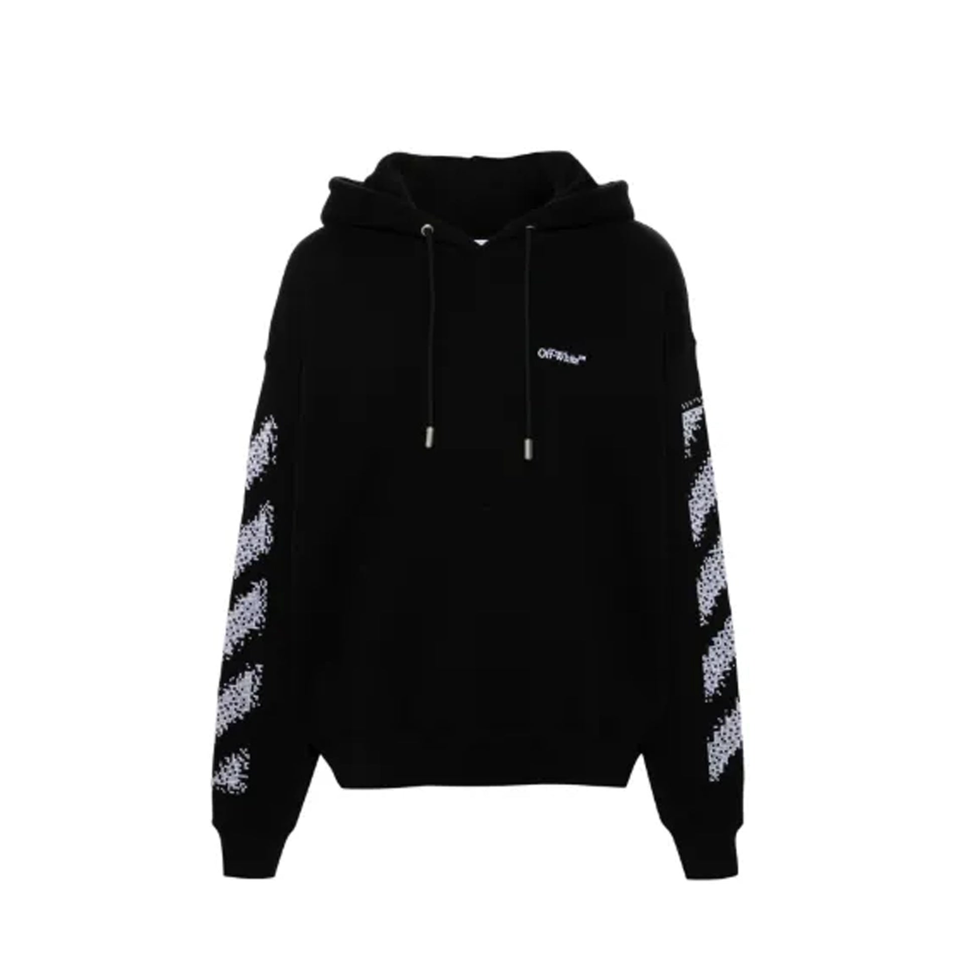 Off White-Off-White Pixel Diag Skate Hooded Sweatshirt-MEN CLOTHING-Black-Deal-Outlet-by-ARCHIVIST