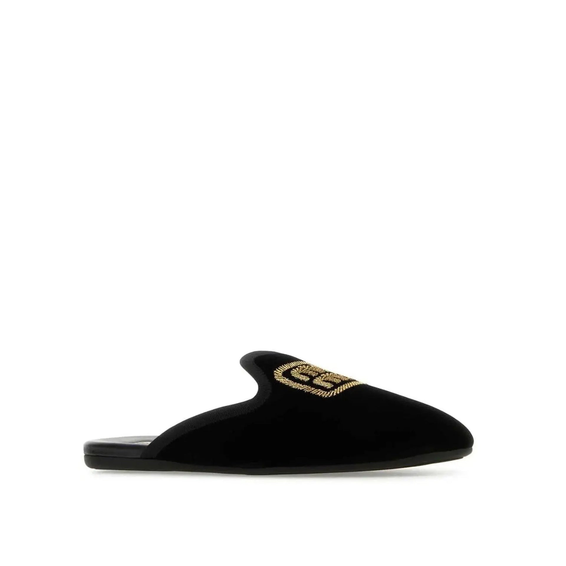 Miu Miu-Miu Miu Logo Embroidered Slip-On Mules-WOMEN SHOES-Black-Deal-Outlet-by-ARCHIVIST