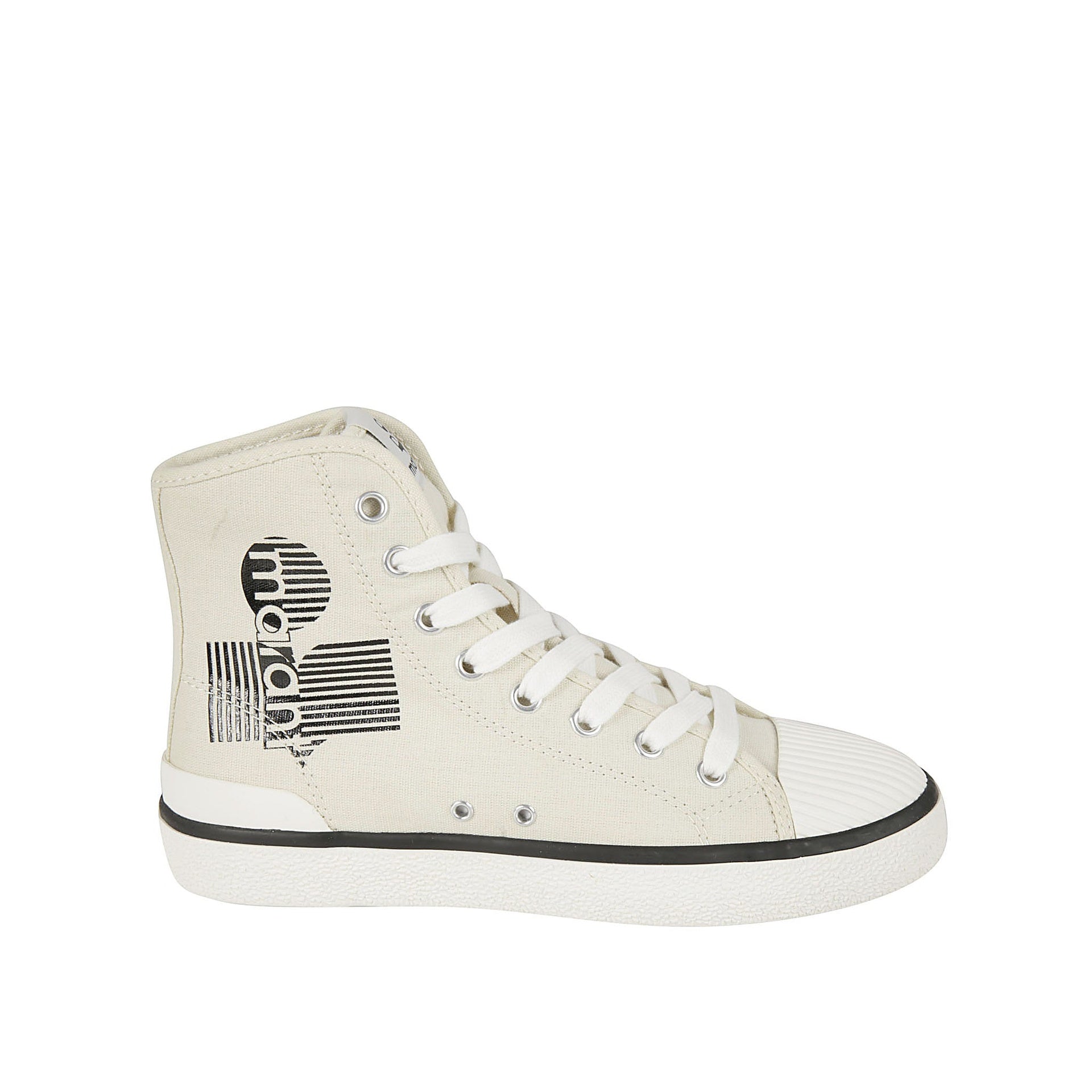 Isabel Marant-Isabel Marant Logo Canvas Sneakers-WOMEN SHOES-Black-Deal-Outlet-by-ARCHIVIST