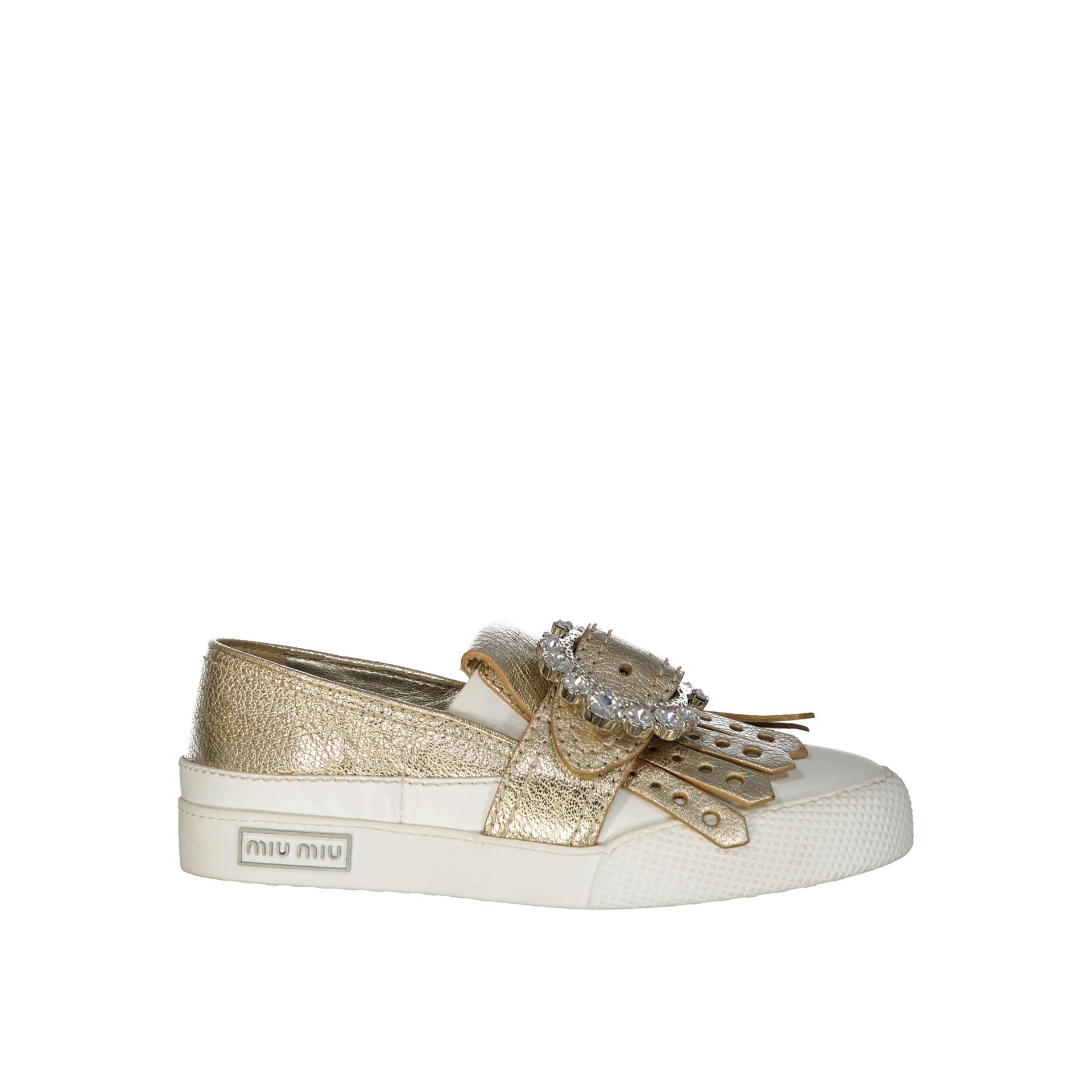 Miu Miu-Miu Miu Embellished Sneakers-WOMEN SHOES-Black-Deal-Outlet-by-ARCHIVIST