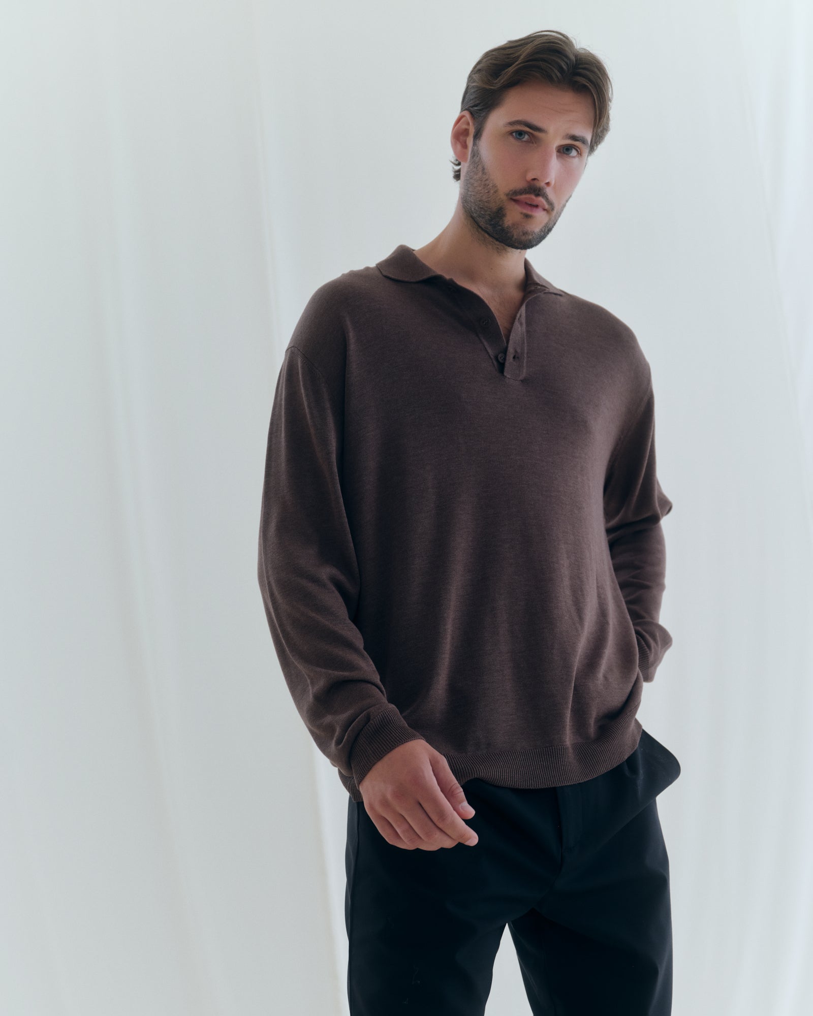 Feinstrick Poloshirt MATTEO-Strick & Pullover-by Aylin Koenig-ARCHIVE-SALE-ARCHIVIST-OUTLET