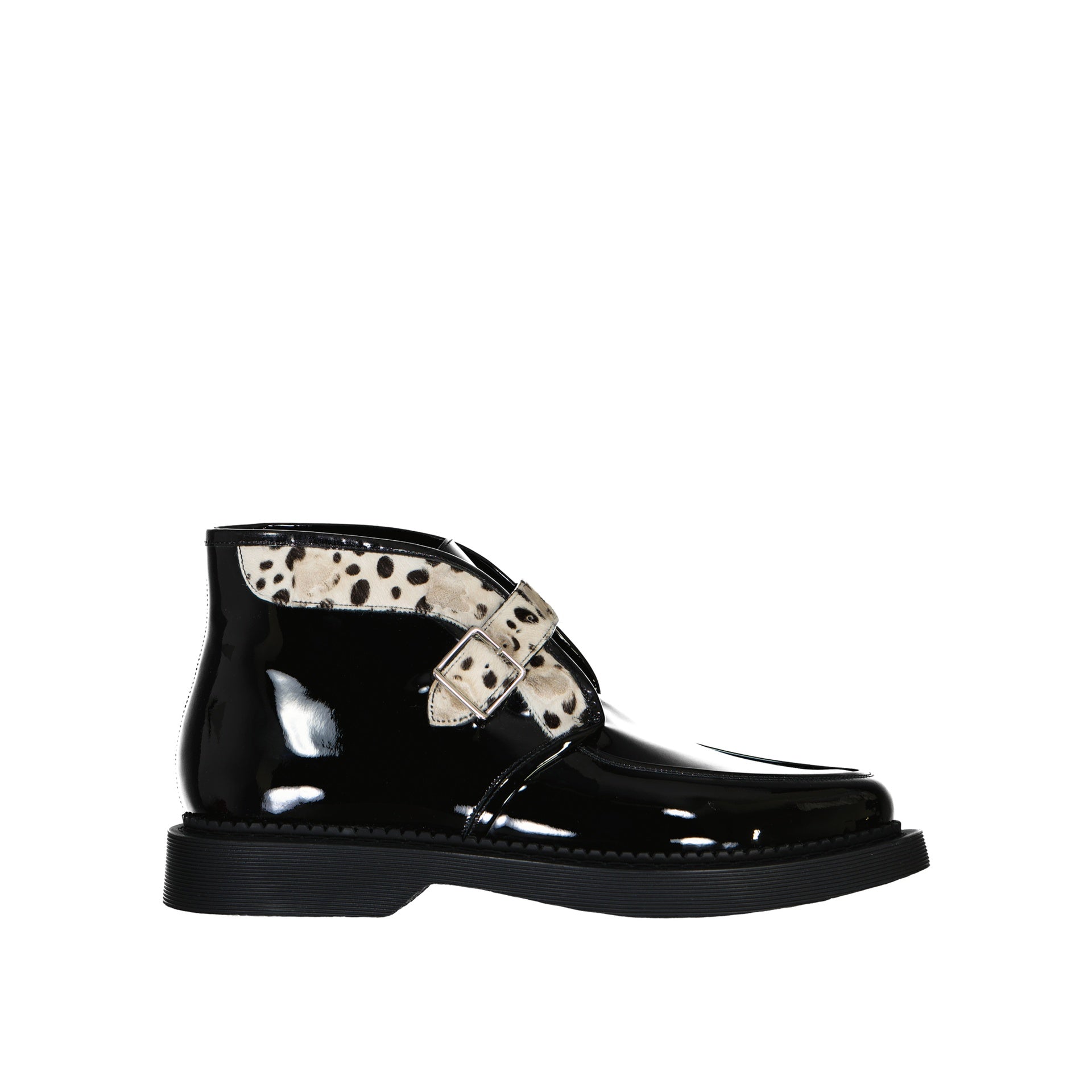 Saint Laurent-Saint Laurent Leather And Fur Boots-MEN SHOES-Black-Deal-Outlet-by-ARCHIVIST