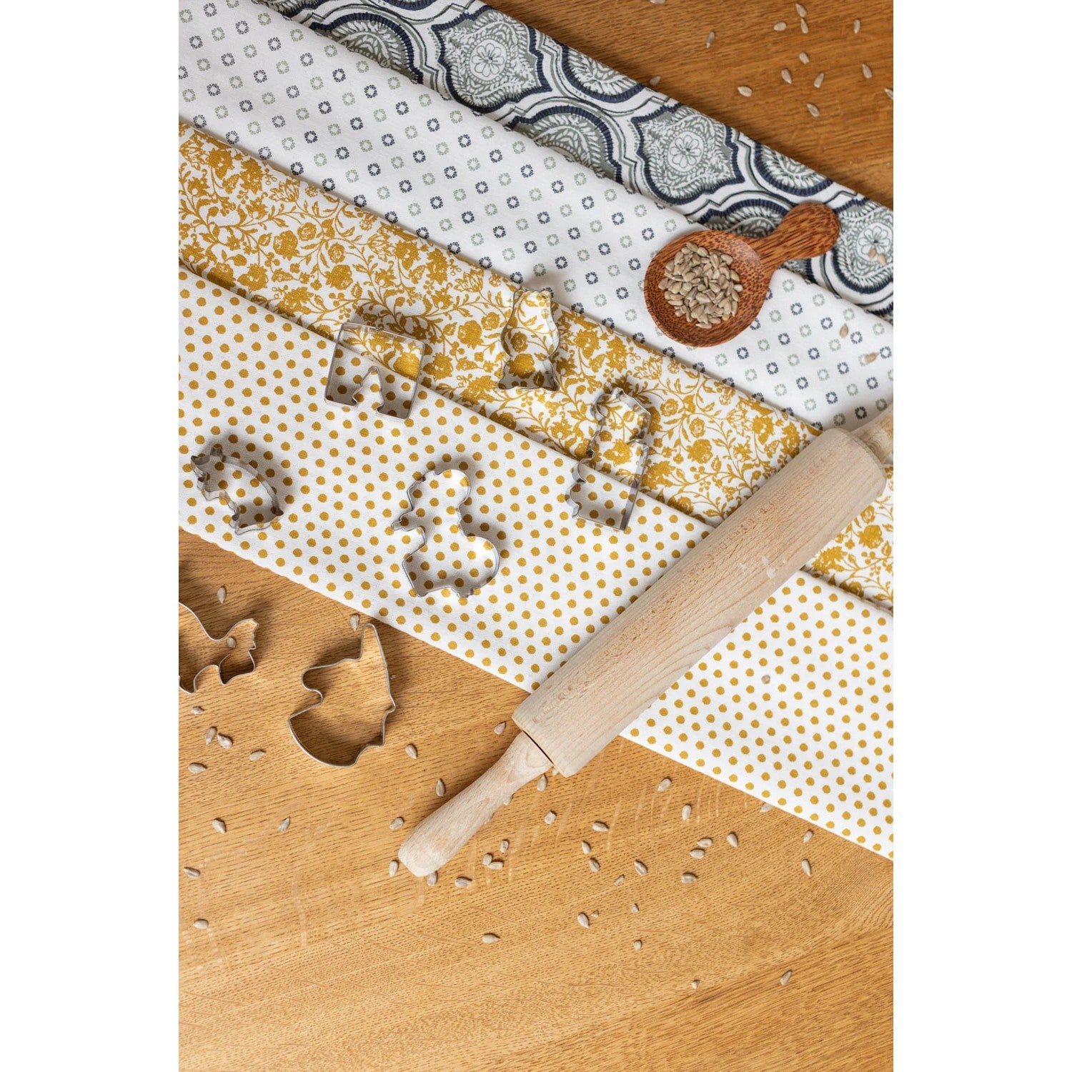 Genusskontor-TRANQUILLO Geschirrtuch FLORAL 2er-Set-Black-Deal-Outlet-by-ARCHIVIST