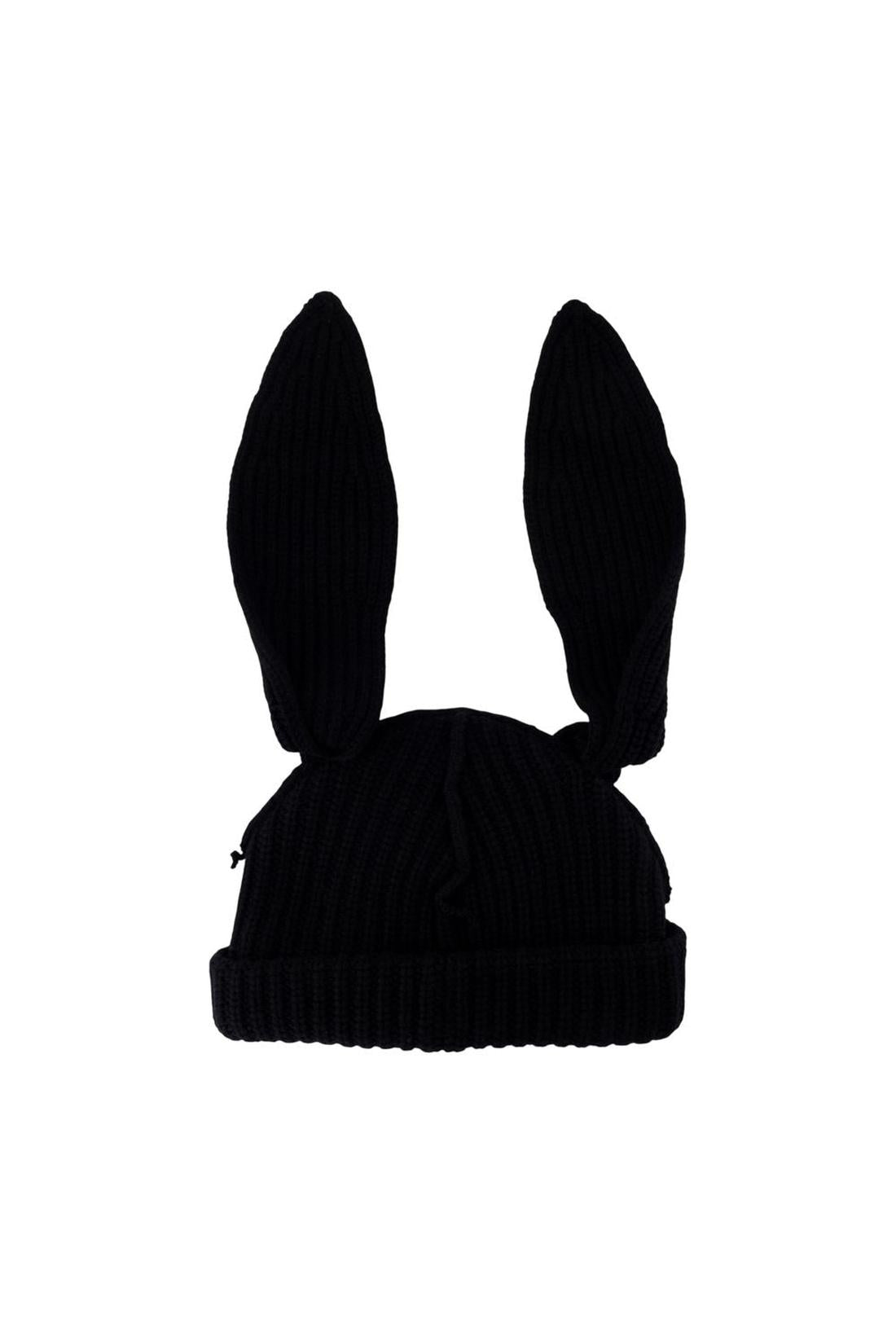 Chunky Rabbit Mütze - Charles Jeffrey Loverboy - Wolle - Schwarz-Outdoor-Charles Jeffrey Loverboy-ARCHIVIST