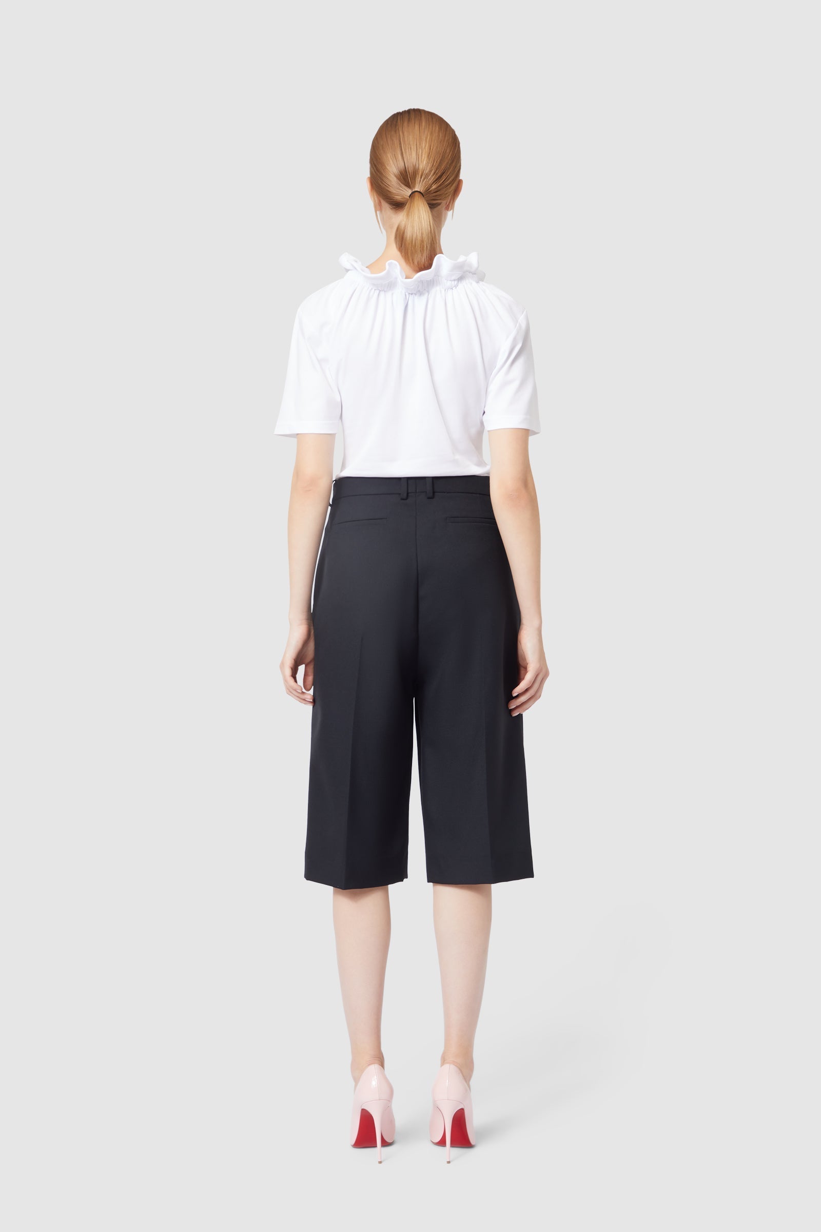 Viktor & Rolf-LOW WAIST TAILORED BOY SHORTS-Hosen-Black-Deal-Outlet-by-ARCHIVIST