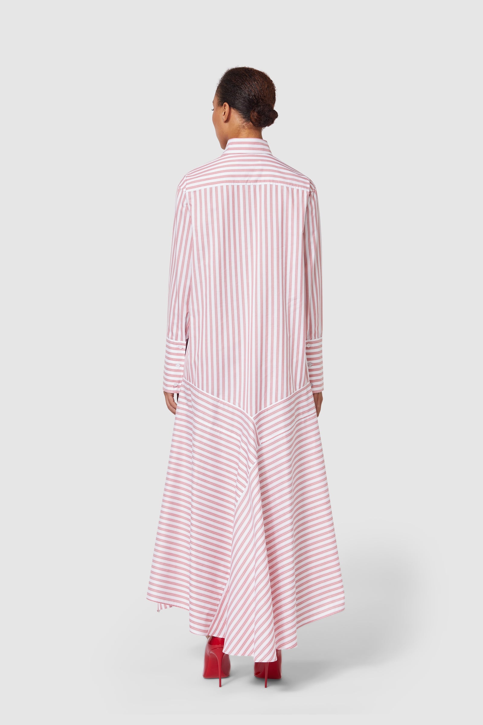 Viktor & Rolf-ASYMMETRICAL VOLANT SHIRT DRESS-Kleider & Röcke-Black-Deal-Outlet-by-ARCHIVIST