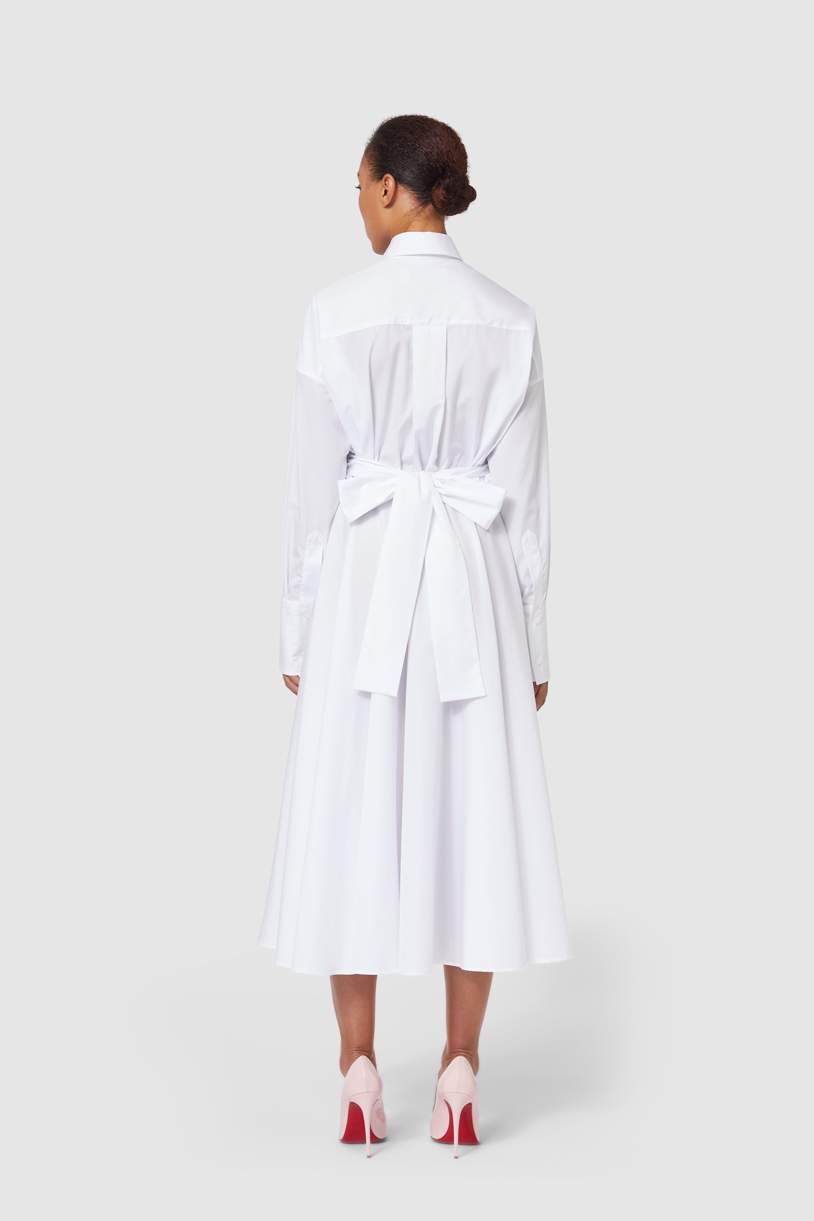 Viktor & Rolf-FIT AND FLARE SHIRT WRAP DRESS-Kleider & Röcke-Black-Deal-Outlet-by-ARCHIVIST