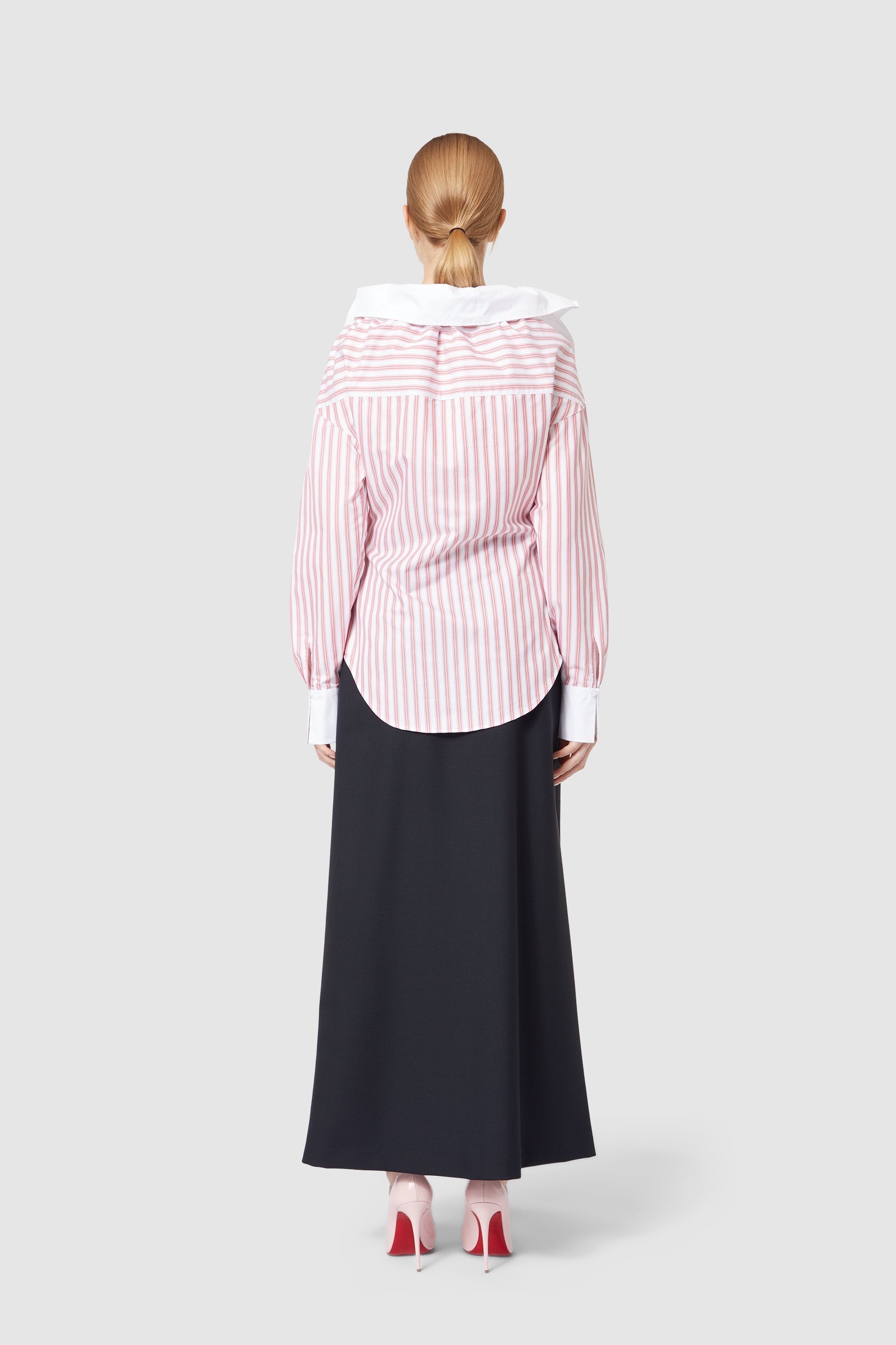 Viktor & Rolf-COUTURE RUFFLE SHIRT-Shirts-Black-Deal-Outlet-by-ARCHIVIST