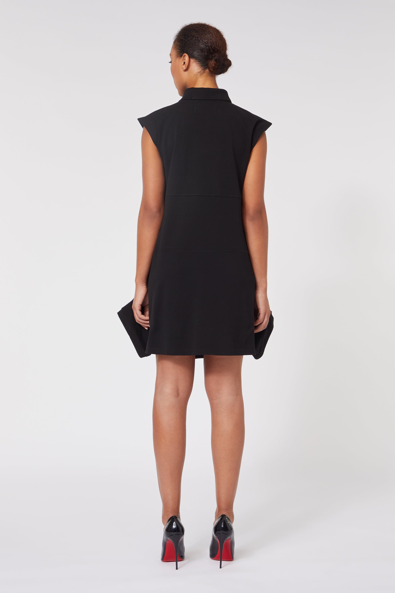 Viktor & Rolf-UPSIDE DOWN POLO SHIRT DRESS-Kleider & Röcke-Black-Deal-Outlet-by-ARCHIVIST