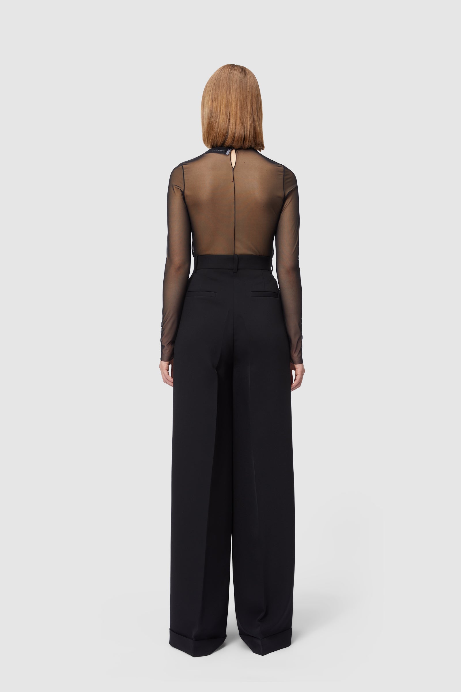 Viktor & Rolf-WAISTED TAILORED BLACK TROUSER-Hosen-Black-Deal-Outlet-by-ARCHIVIST