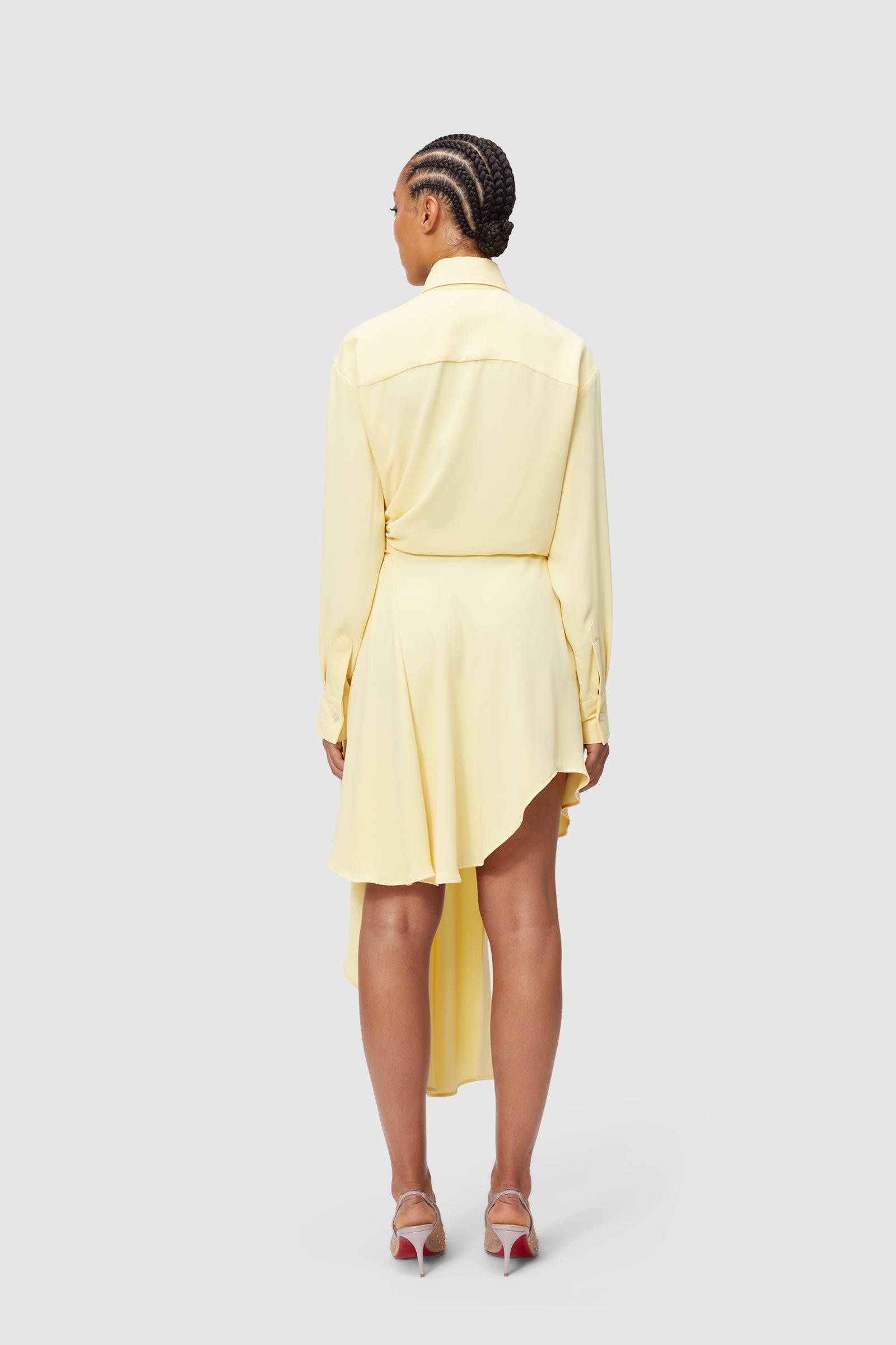 Viktor & Rolf-ASYMMETRICAL WRAP SHIRT DRESS-Kleider & Röcke-Black-Deal-Outlet-by-ARCHIVIST