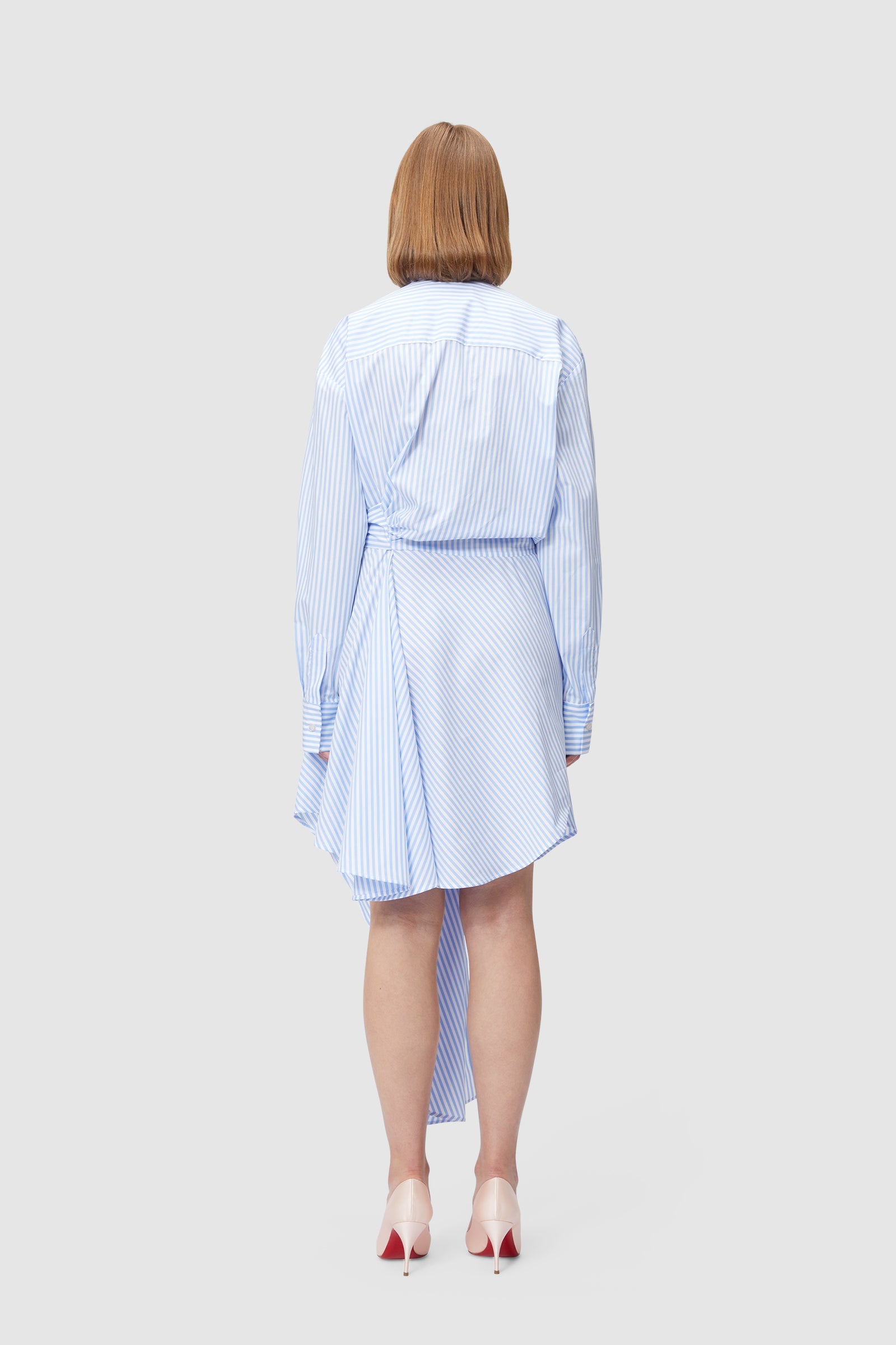 Viktor & Rolf-ASYMMETRICAL WRAP SHIRT DRESS-Kleider & Röcke-Black-Deal-Outlet-by-ARCHIVIST