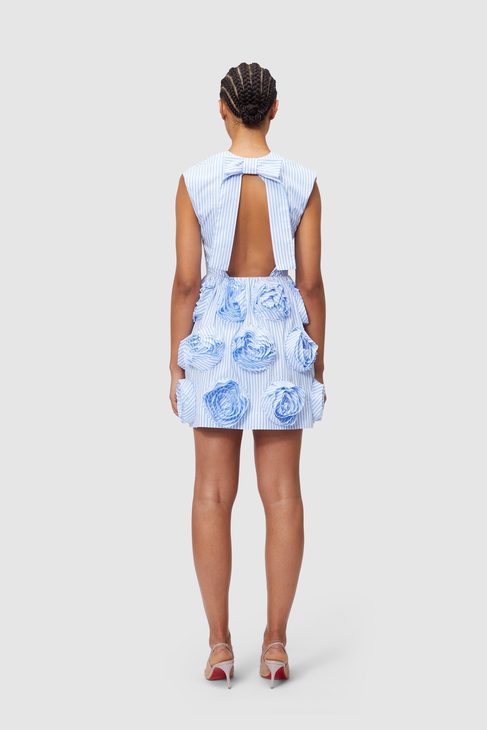 Viktor & Rolf-ROSE APPLIQUE MINI DRESS-Kleider & Röcke-Black-Deal-Outlet-by-ARCHIVIST