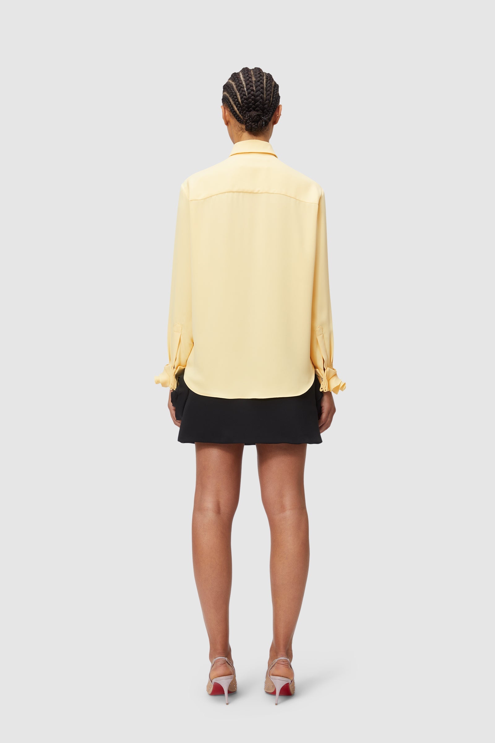 Viktor & Rolf-ROSE APPLIQUE SHIRT-Shirts-Black-Deal-Outlet-by-ARCHIVIST