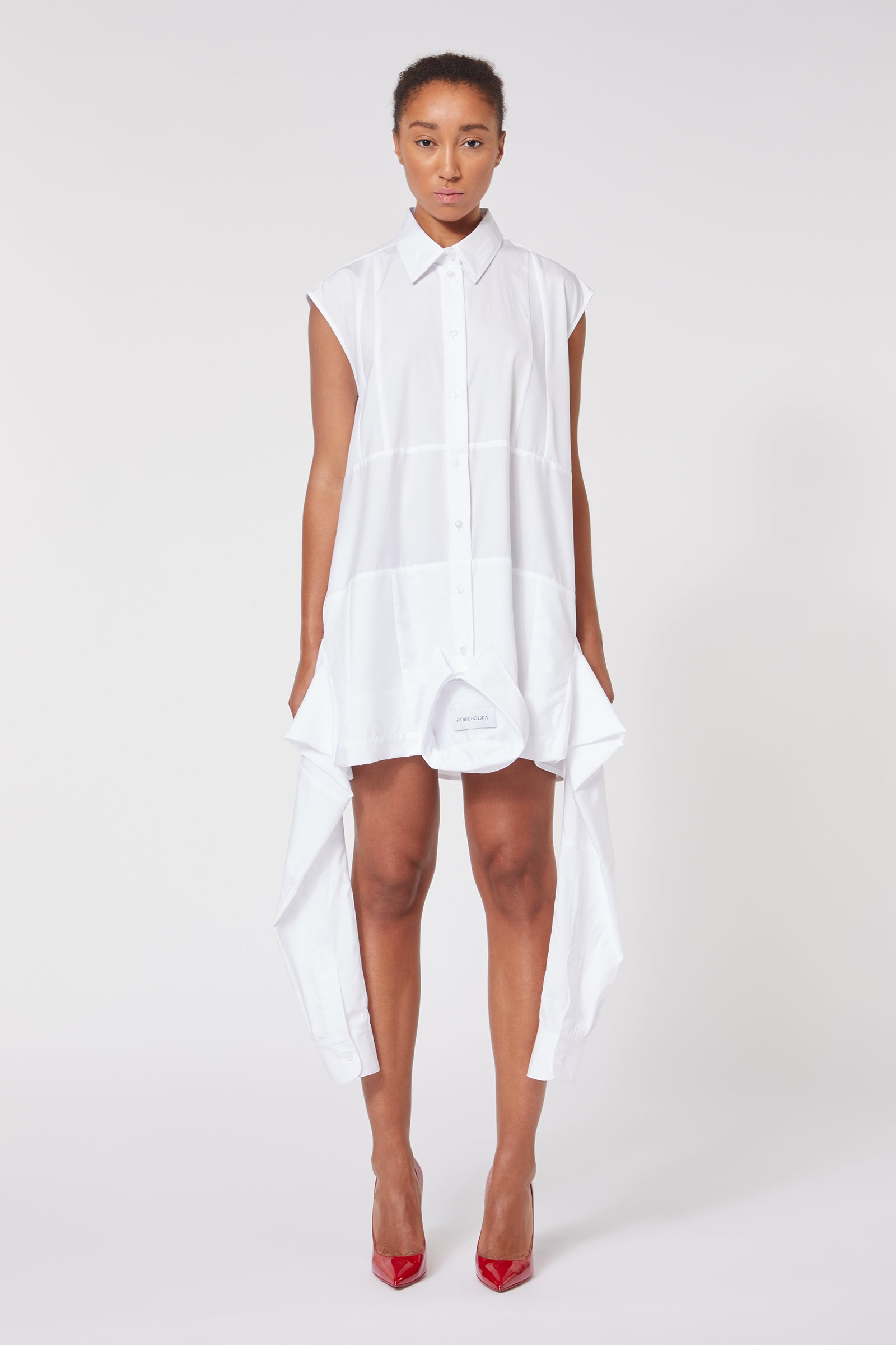 Viktor & Rolf-UPSIDE DOWN SHIRT DRESS-Kleider & Röcke-Black-Deal-Outlet-by-ARCHIVIST