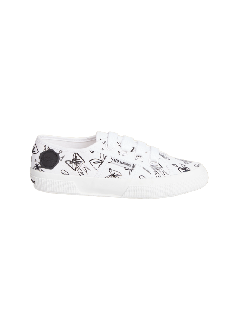 Viktor & Rolf-SUPERGA LOW CUT BOW PRINT SNEAKER-Sneaker-Black-Deal-Outlet-by-ARCHIVIST