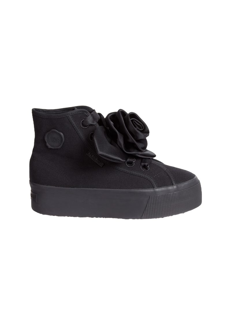 Viktor & Rolf-SUPERGA HIGH TOP ROSE SNEAKER-Sneaker-Black-Deal-Outlet-by-ARCHIVIST