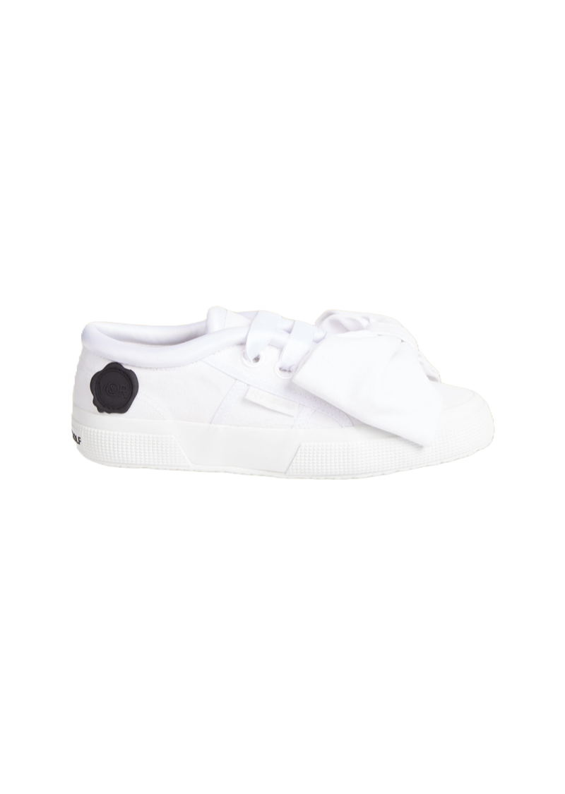 Viktor & Rolf-SUPERGA LOW CUT BOW SNEAKER-Sneaker-Black-Deal-Outlet-by-ARCHIVIST