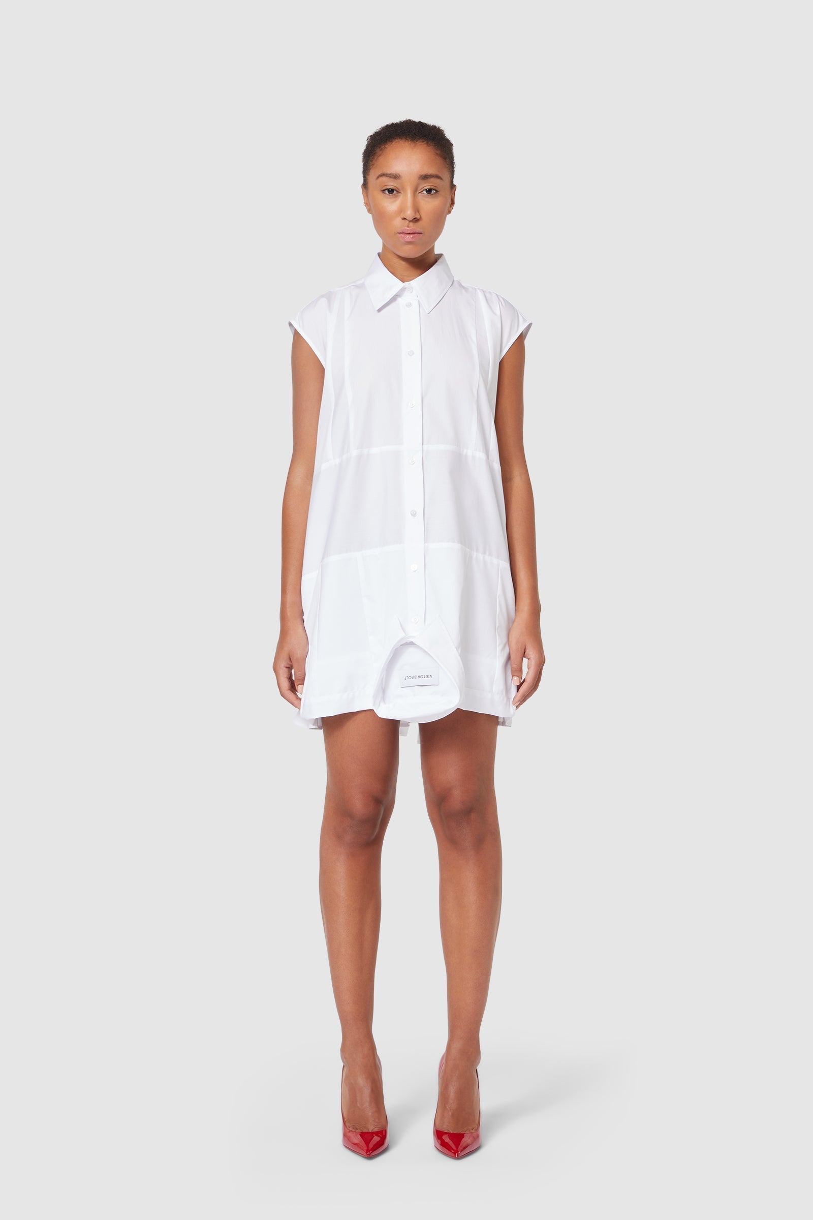 Viktor & Rolf-UPSIDE DOWN SHIRT DRESS-Kleider & Röcke-Black-Deal-Outlet-by-ARCHIVIST