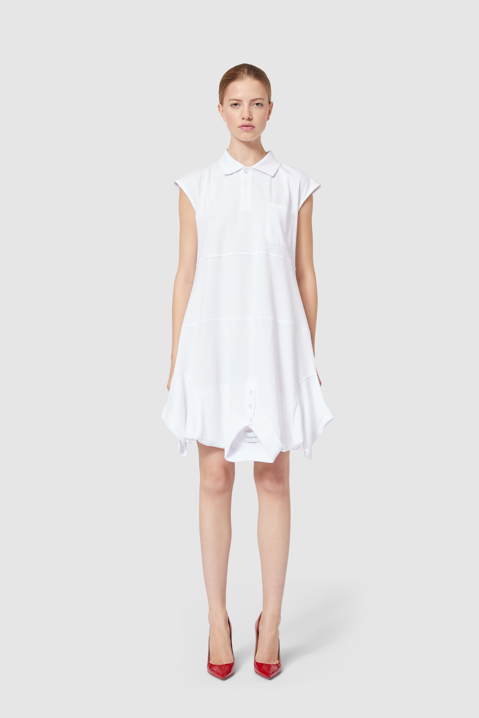 Viktor & Rolf-UPSIDE DOWN POLO SHIRT DRESS-Kleider & Röcke-Black-Deal-Outlet-by-ARCHIVIST