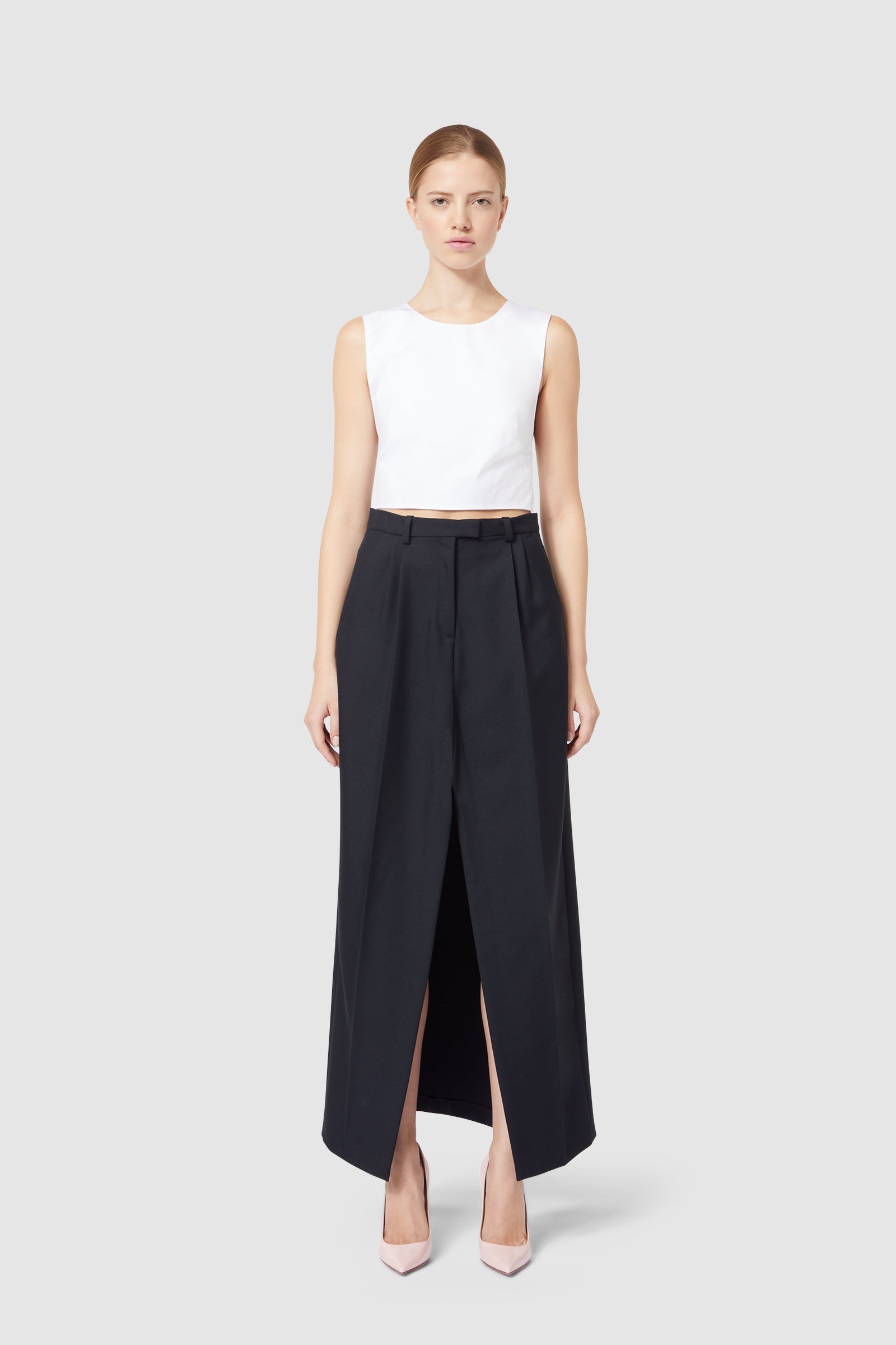 Viktor & Rolf-BOW WRAP CROP TOP-Shirts-Black-Deal-Outlet-by-ARCHIVIST