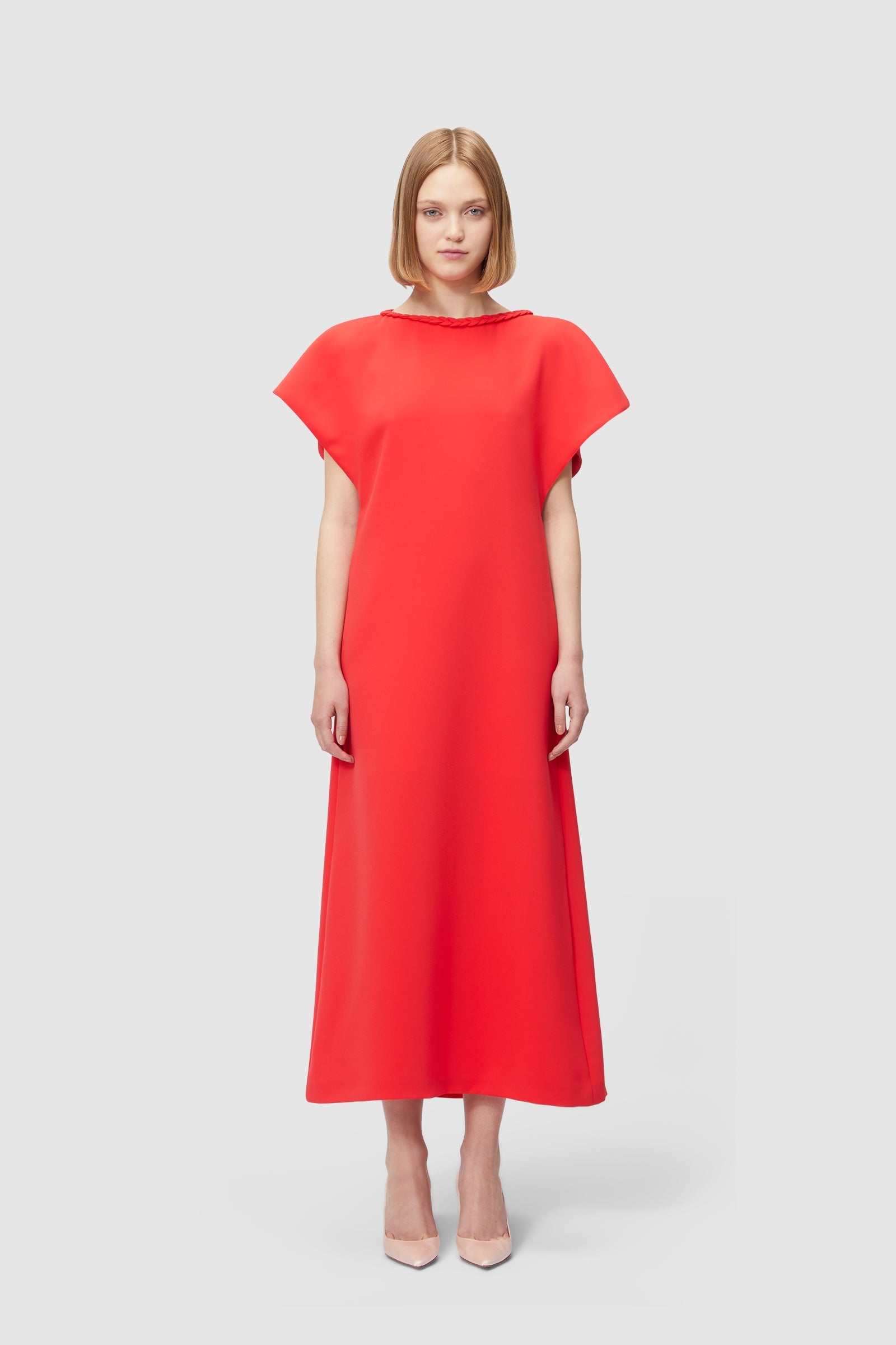 Viktor & Rolf-BRAID DETAIL MIDI DRESS-Kleider & Röcke-Black-Deal-Outlet-by-ARCHIVIST