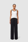 Viktor & Rolf-BRAID DETAIL TANK TOP-Shirts-Black-Deal-Outlet-by-ARCHIVIST