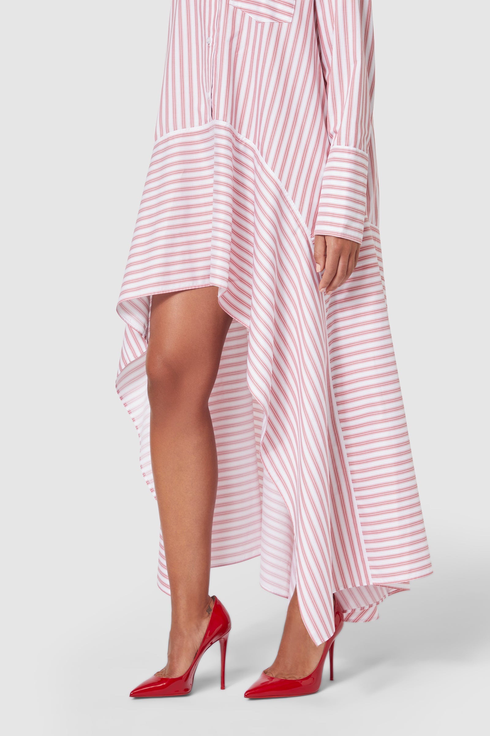 Viktor & Rolf-ASYMMETRICAL VOLANT SHIRT DRESS-Kleider & Röcke-Black-Deal-Outlet-by-ARCHIVIST