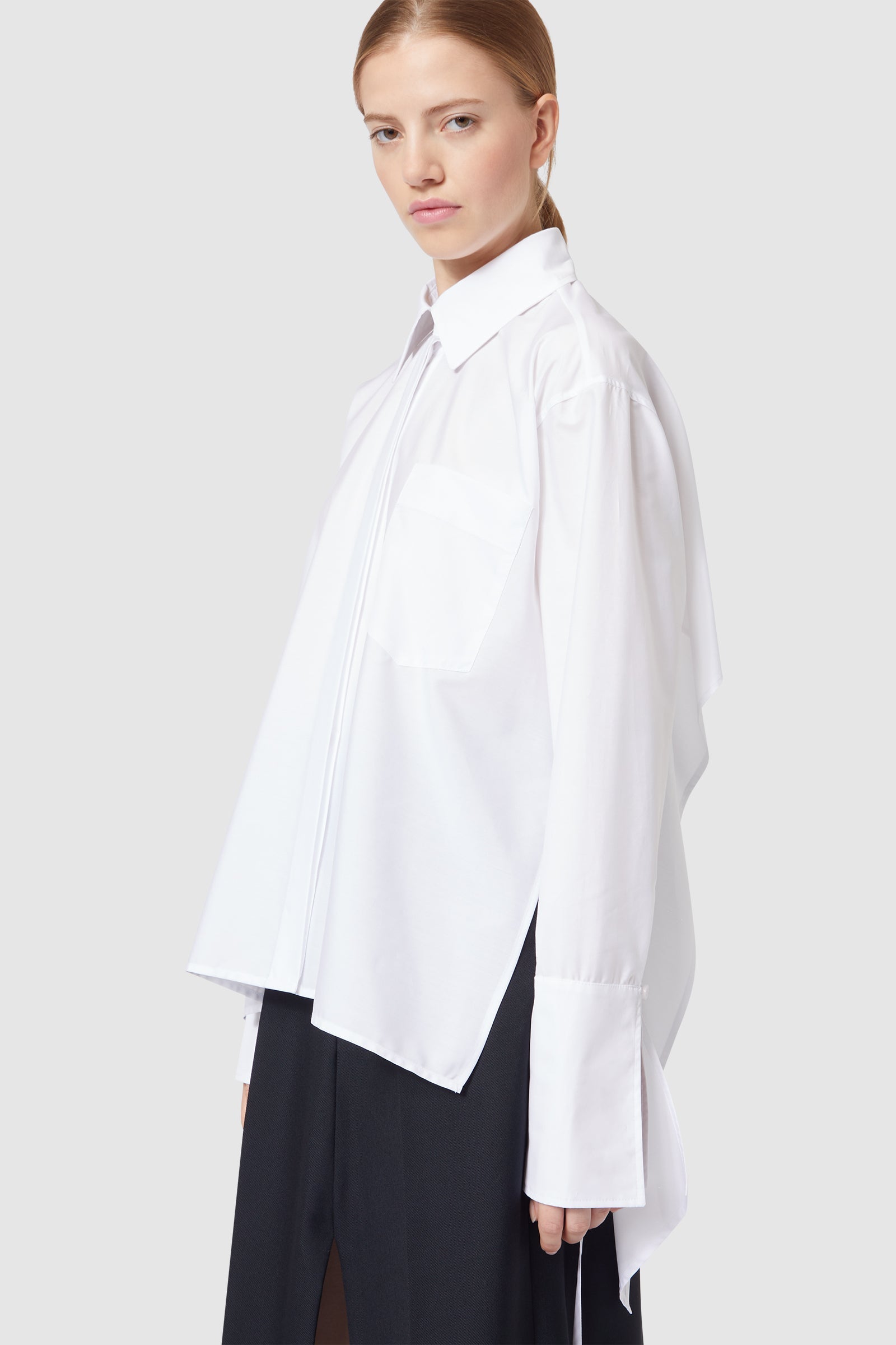 Viktor & Rolf-VOLANT BACK SHIRT-Shirts-Black-Deal-Outlet-by-ARCHIVIST