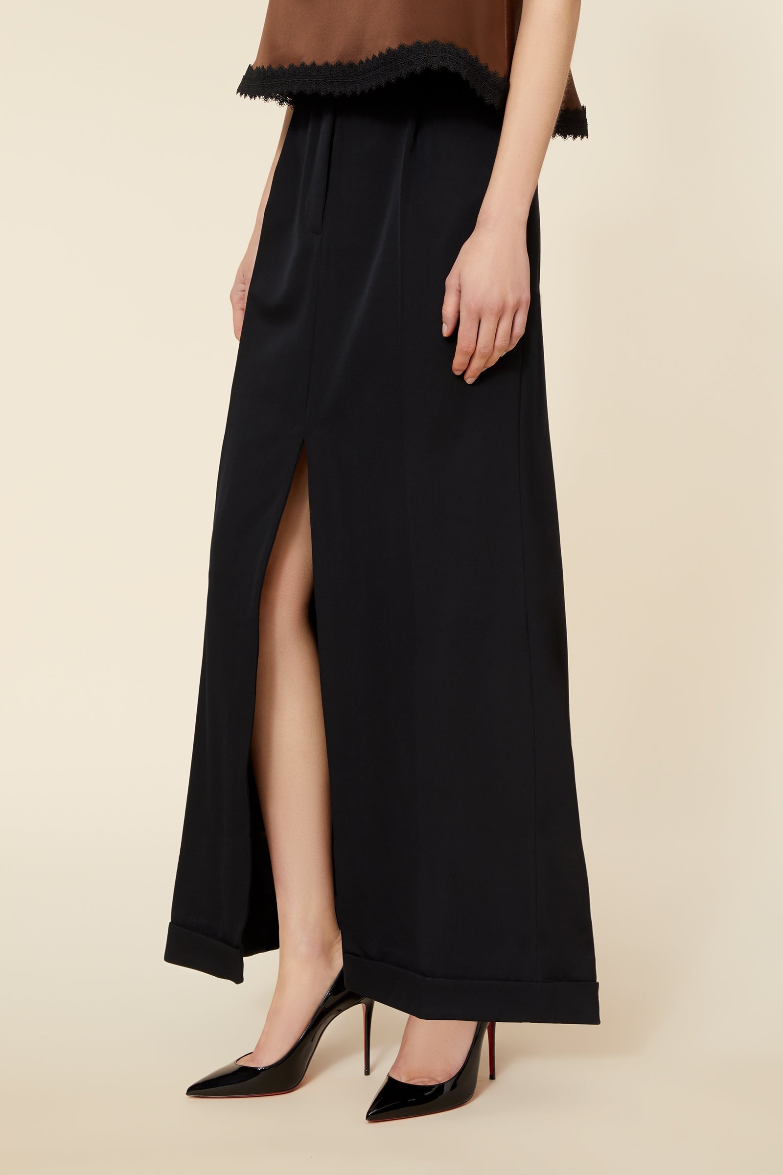 Viktor & Rolf-MAXI TAILORED SKIRT-Hosen-Black-Deal-Outlet-by-ARCHIVIST