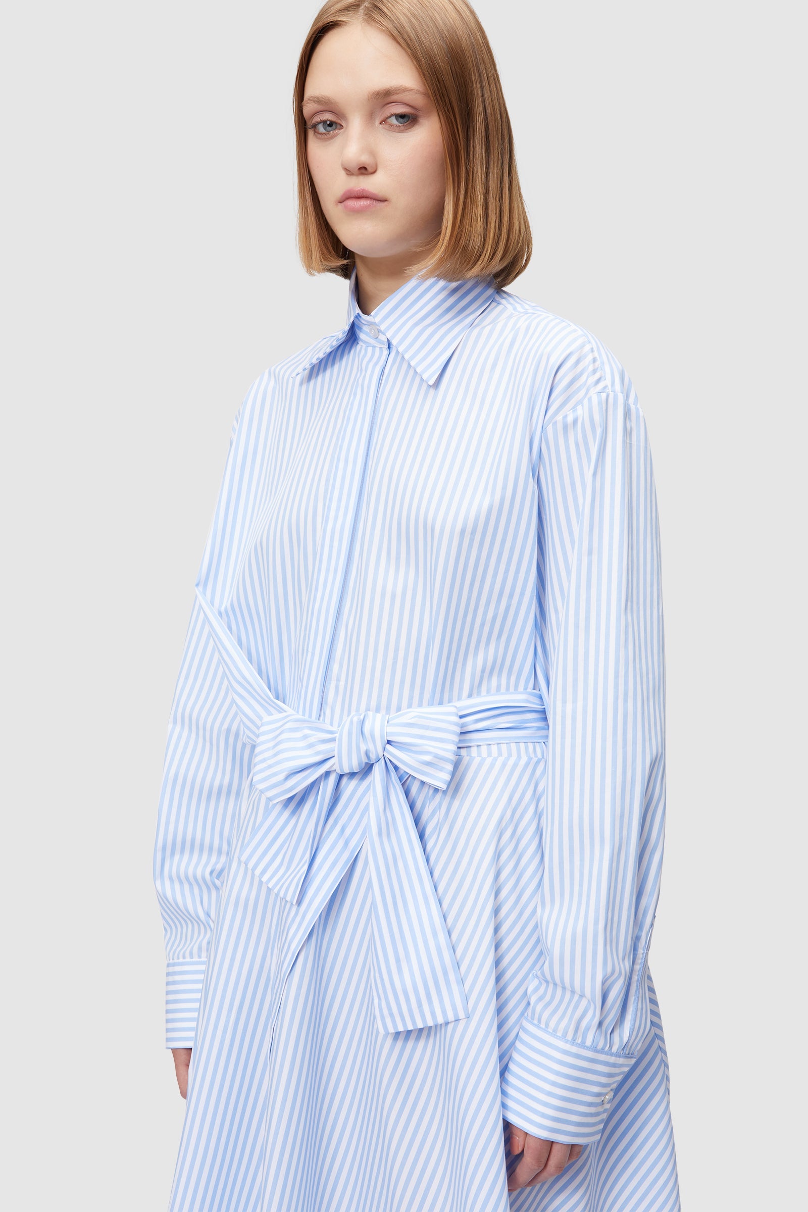 Viktor & Rolf-ASYMMETRICAL WRAP SHIRT DRESS-Kleider & Röcke-Black-Deal-Outlet-by-ARCHIVIST