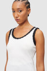 Viktor & Rolf-BRAID DETAIL TANK TOP-Shirts-Black-Deal-Outlet-by-ARCHIVIST