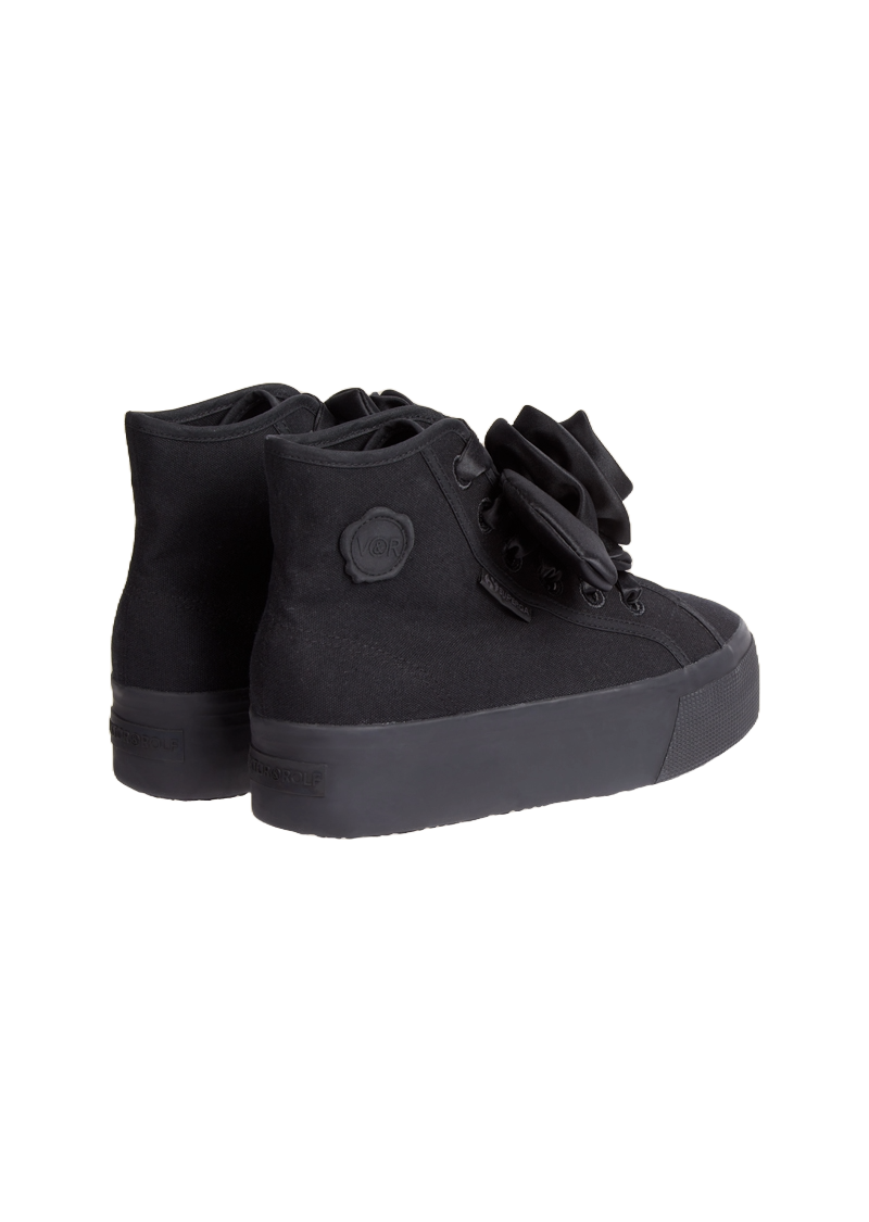 Viktor & Rolf-SUPERGA HIGH TOP ROSE SNEAKER-Sneaker-Black-Deal-Outlet-by-ARCHIVIST