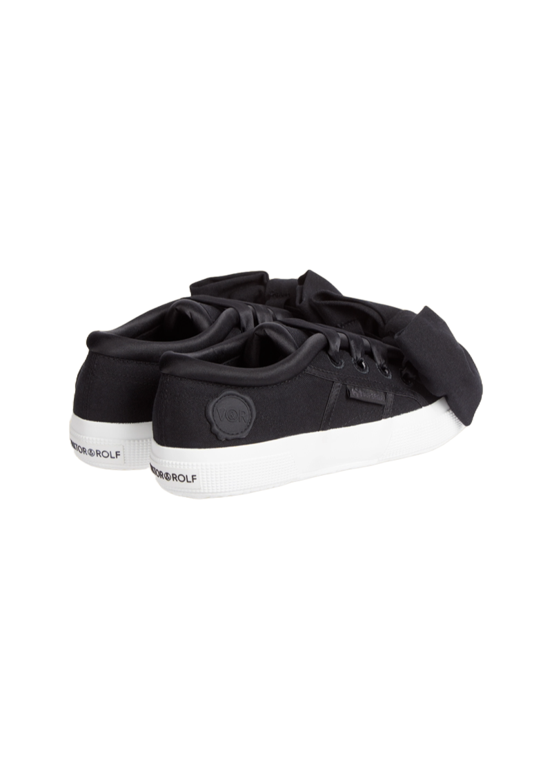 Viktor & Rolf-SUPERGA LOW CUT BOW SNEAKER-Sneaker-Black-Deal-Outlet-by-ARCHIVIST