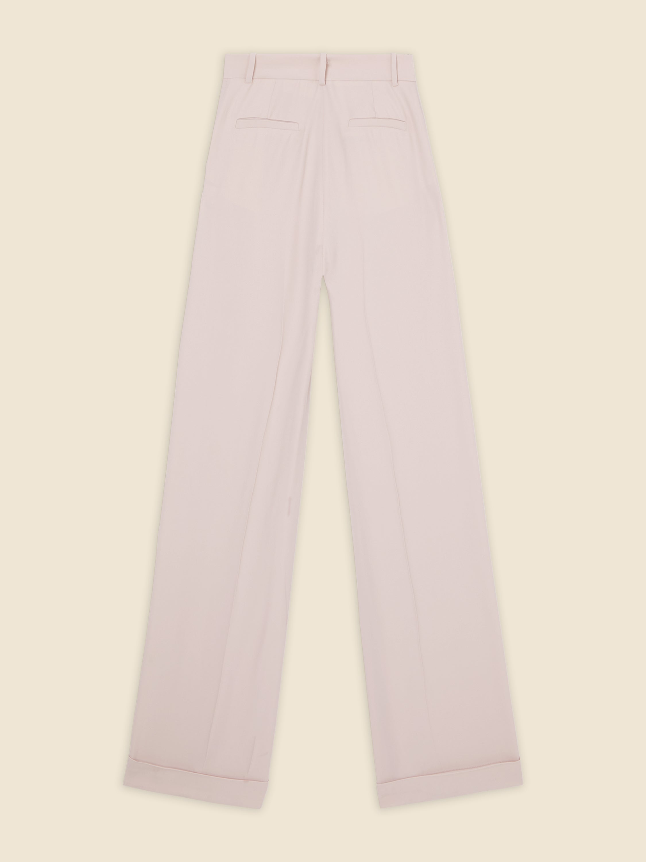 TAILORED CUFF CREPE TROUSERS