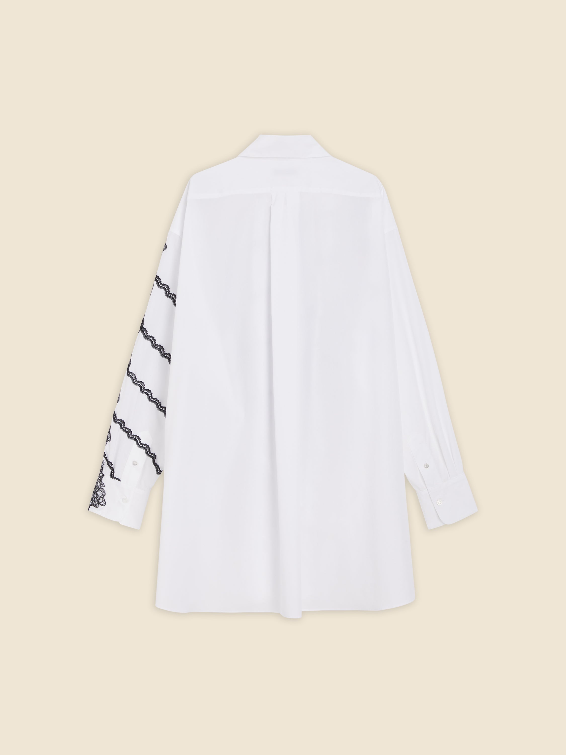 OVERSIZED LACE SHIRT DRESS