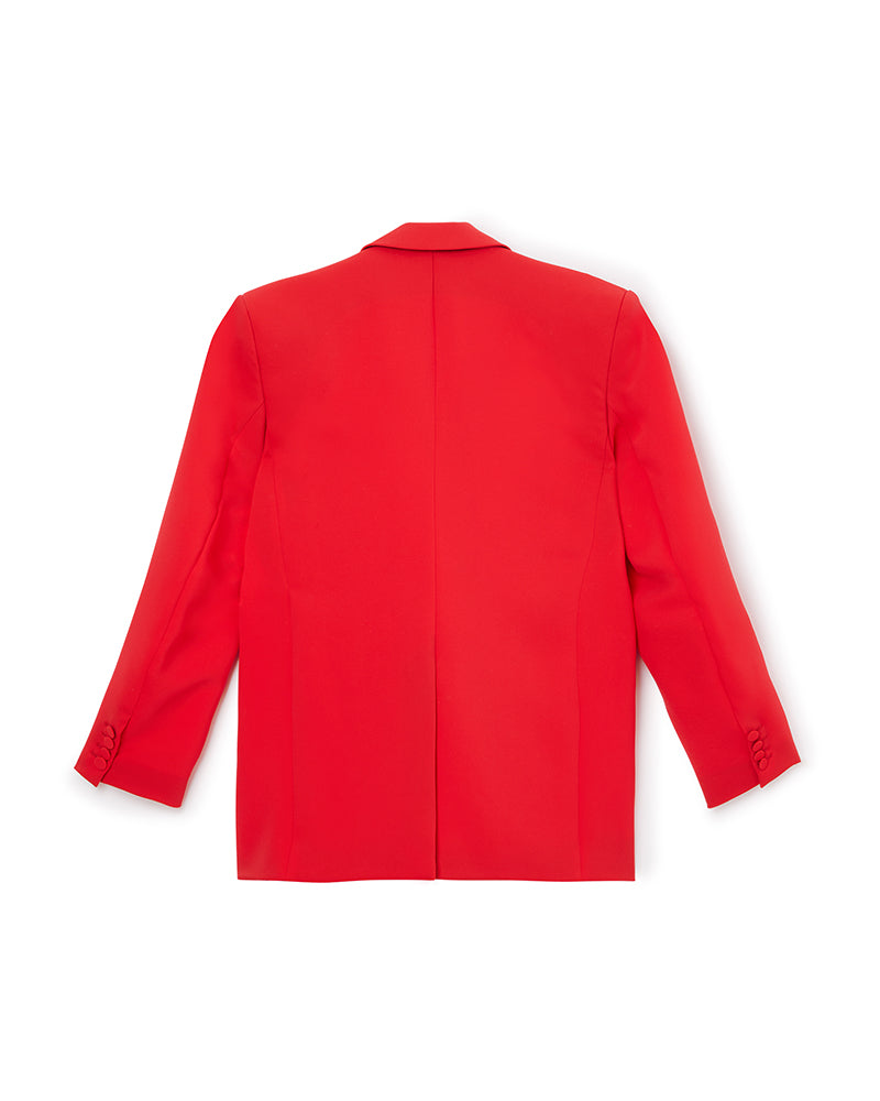 Viktor & Rolf-ROSE APPLIQUE TUXEDO BLAZER-Jacken & Mäntel-Black-Deal-Outlet-by-ARCHIVIST