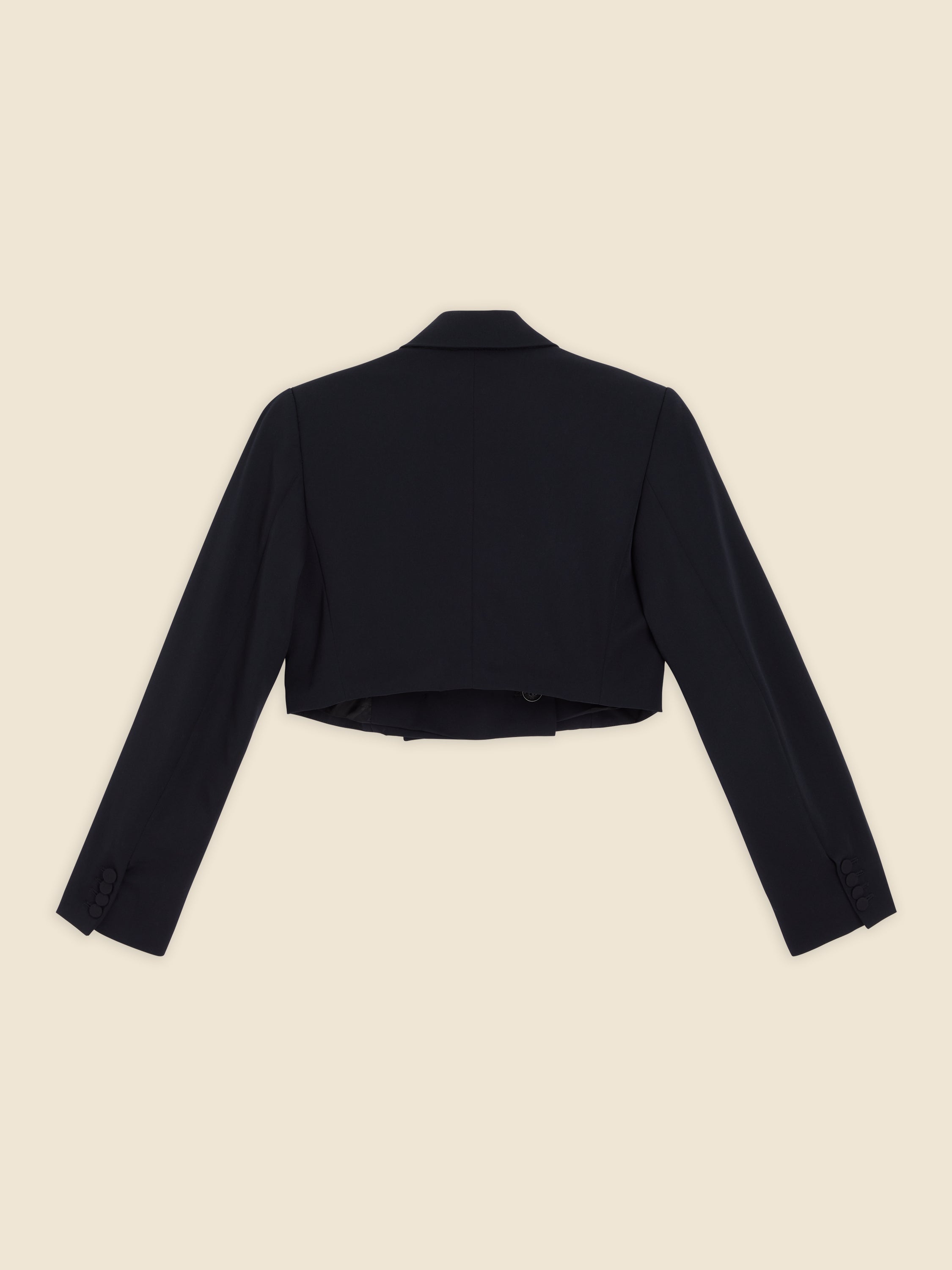 Viktor & Rolf-CROPPED BLAZER-Jacken & Mäntel-Black-Deal-Outlet-by-ARCHIVIST