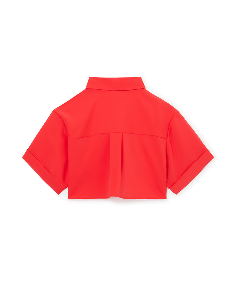 Viktor & Rolf-RELAXED FIT CROPPED SHIRT-Shirts-Black-Deal-Outlet-by-ARCHIVIST