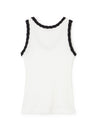 Viktor & Rolf-BRAID DETAIL TANK TOP-Shirts-Black-Deal-Outlet-by-ARCHIVIST