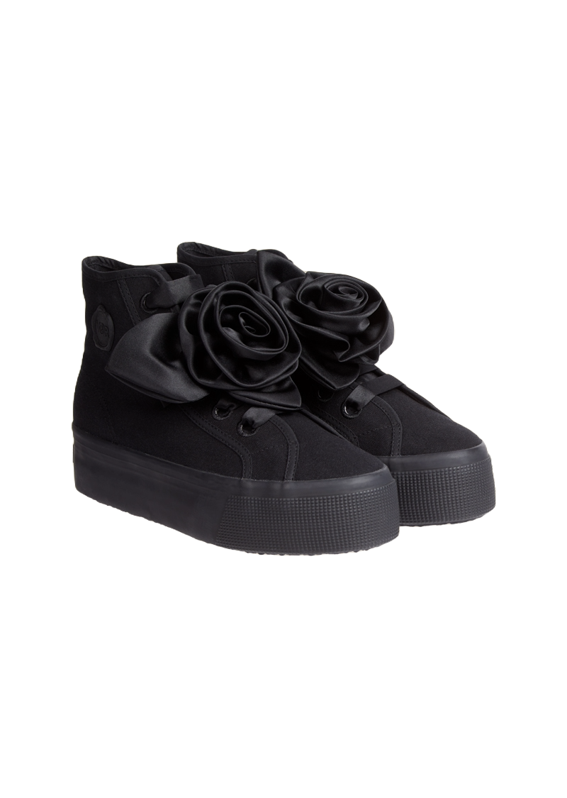 Viktor & Rolf-SUPERGA HIGH TOP ROSE SNEAKER-Sneaker-Black-Deal-Outlet-by-ARCHIVIST