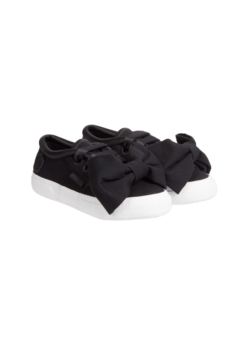 Viktor & Rolf-SUPERGA LOW CUT BOW SNEAKER-Sneaker-Black-Deal-Outlet-by-ARCHIVIST