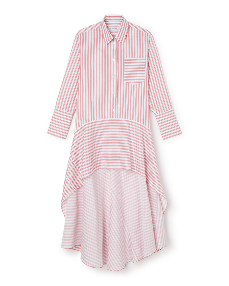 Viktor & Rolf-ASYMMETRICAL VOLANT SHIRT DRESS-Kleider & Röcke-Black-Deal-Outlet-by-ARCHIVIST