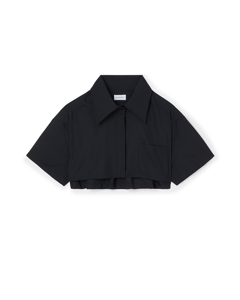Viktor & Rolf-EXTREME SHIRT JACKET-Jacken & Mäntel-Black-Deal-Outlet-by-ARCHIVIST