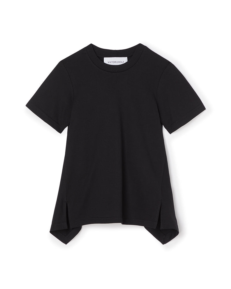 Viktor & Rolf-VOLANT BACK T-SHIRT-Shirts-Black-Deal-Outlet-by-ARCHIVIST