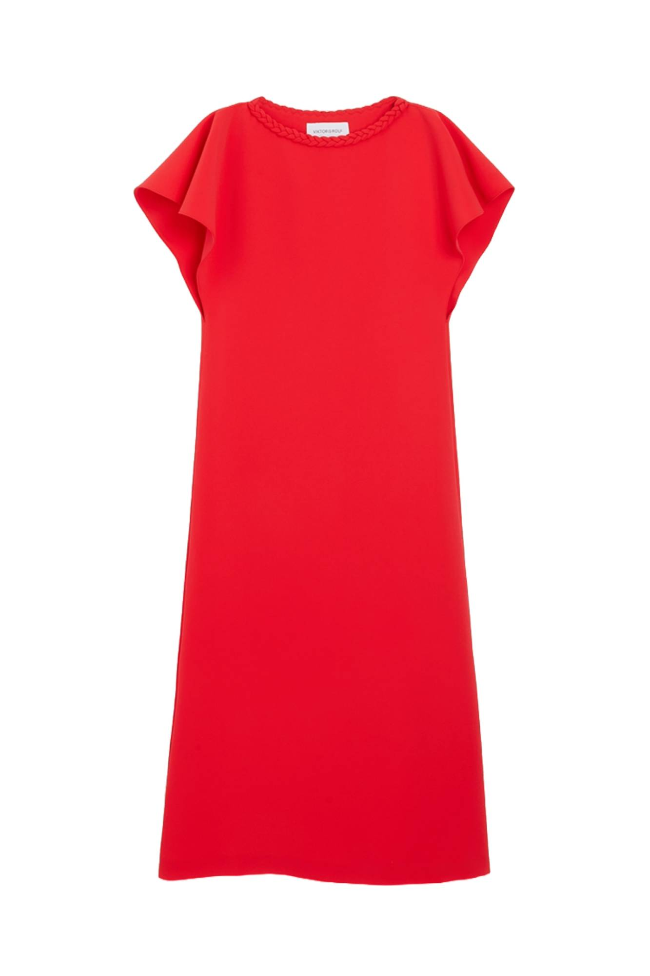 Viktor & Rolf-BRAID DETAIL MIDI DRESS-Kleider & Röcke-Black-Deal-Outlet-by-ARCHIVIST