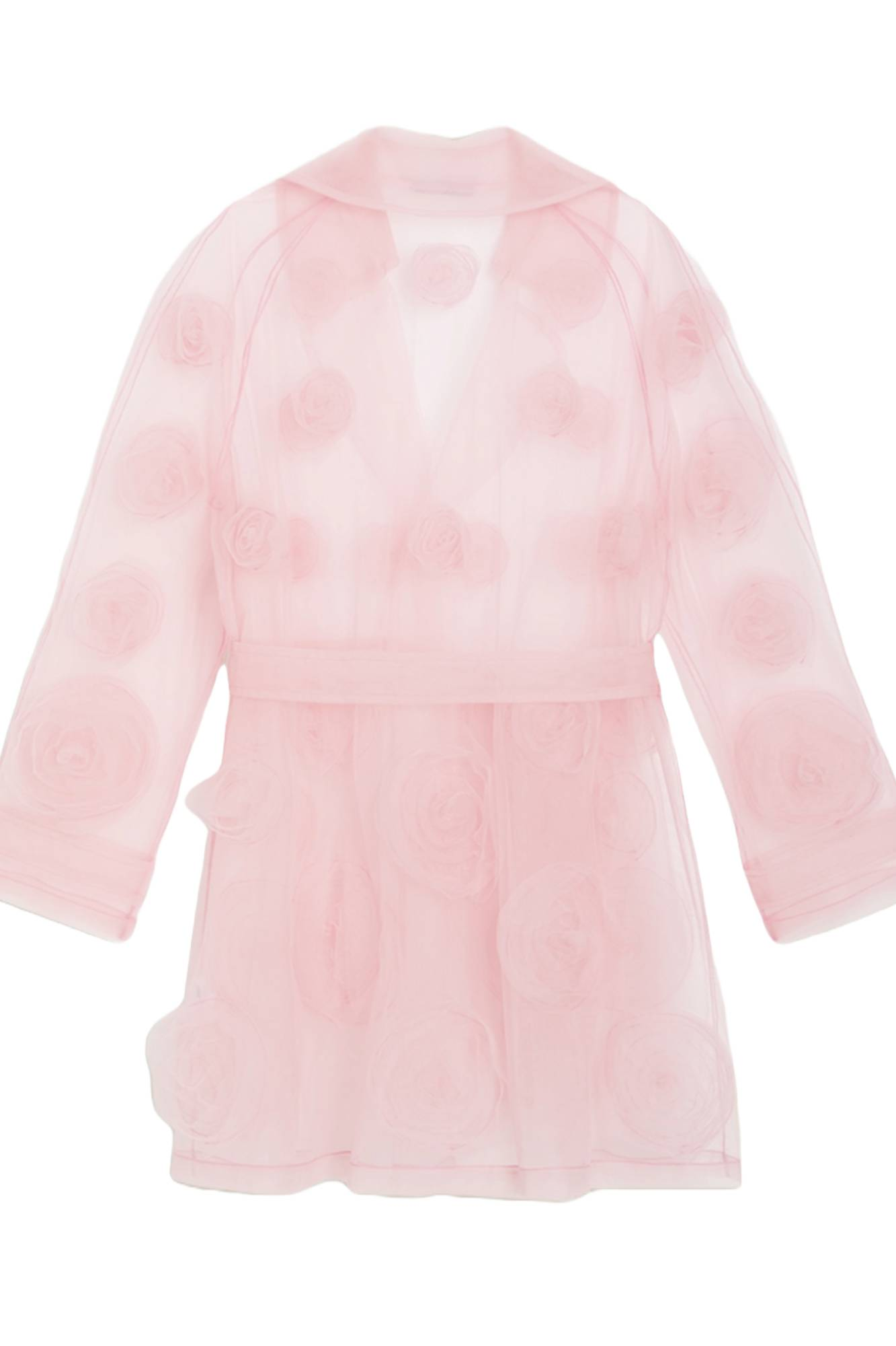 Viktor & Rolf-ROSE APPLIQUE TRENCH COAT-Jacken & Mäntel-Black-Deal-Outlet-by-ARCHIVIST