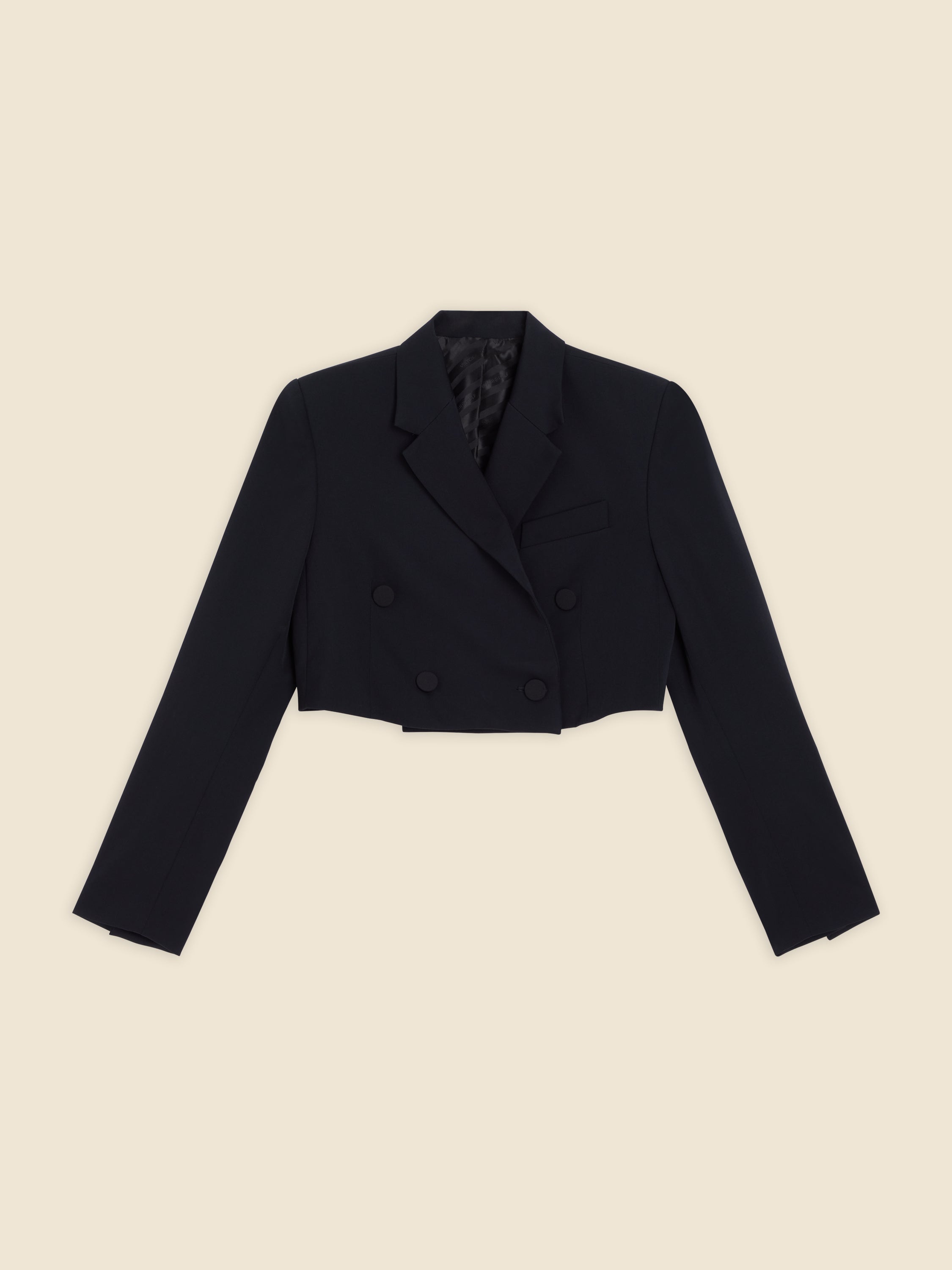 Viktor & Rolf-CROPPED BLAZER-Jacken & Mäntel-Black-Deal-Outlet-by-ARCHIVIST